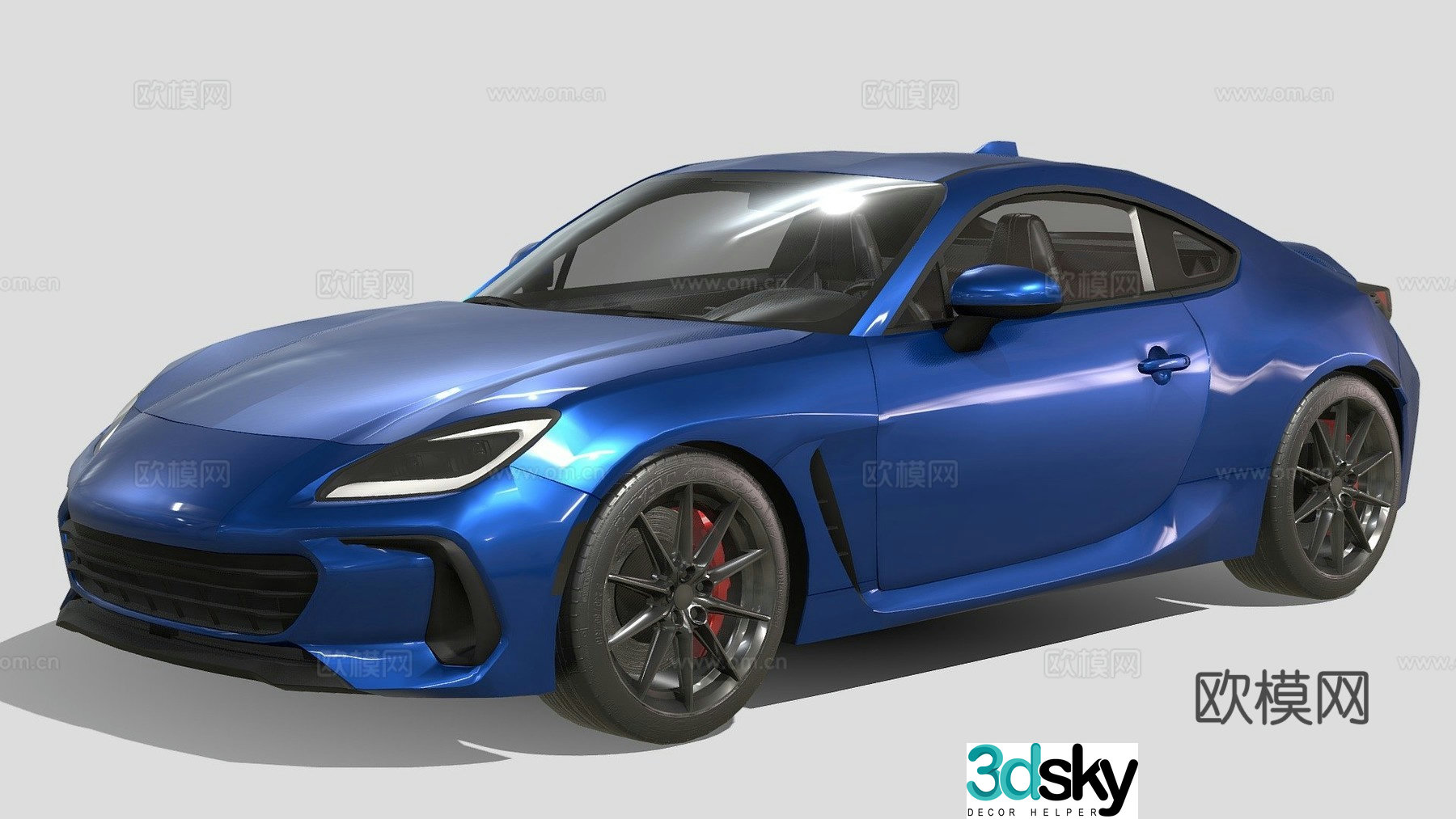Subaru car sedan sports car 3d model