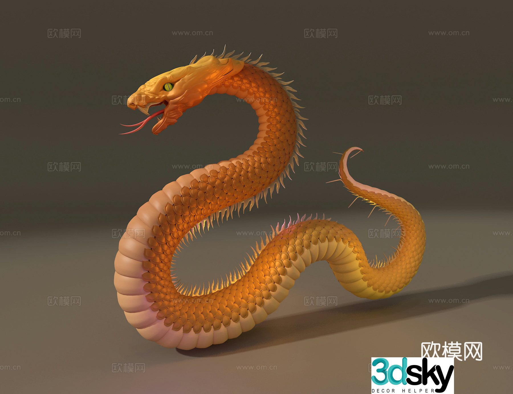 Snake trendy 3d model