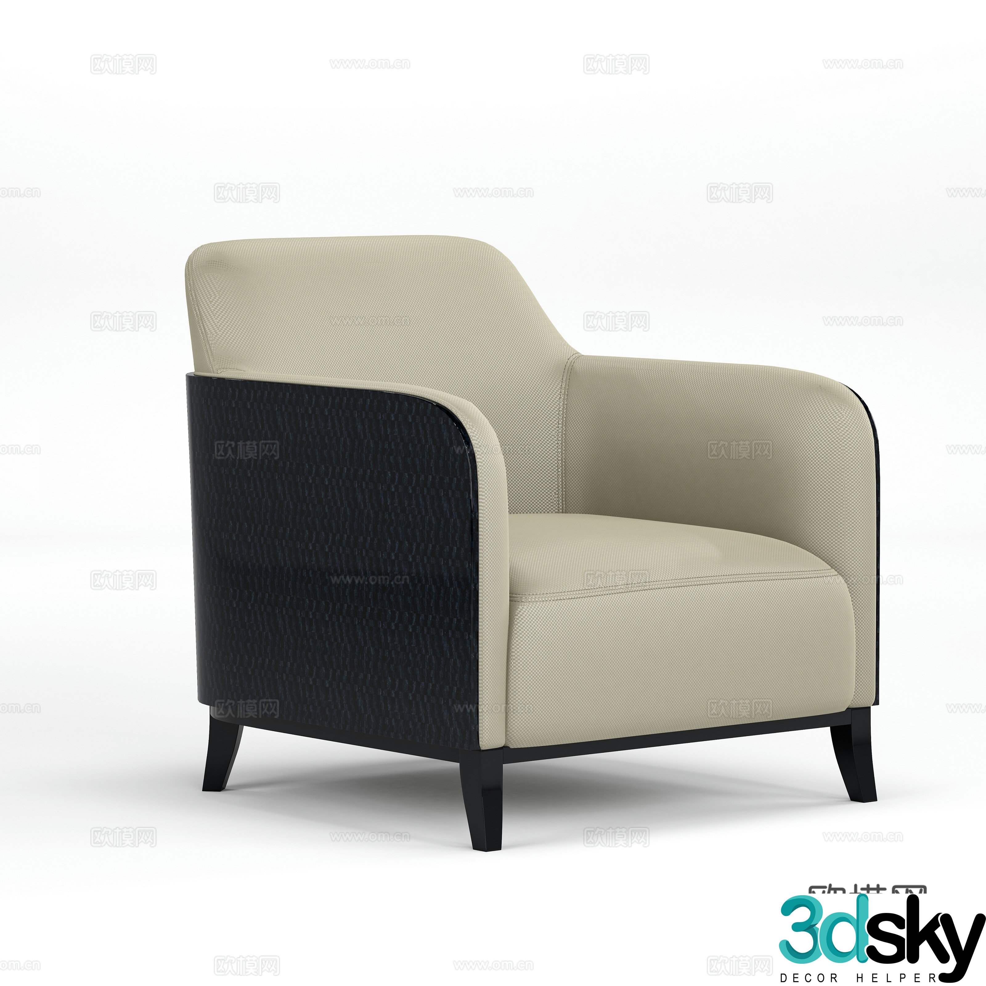Modern single sofa 3d model