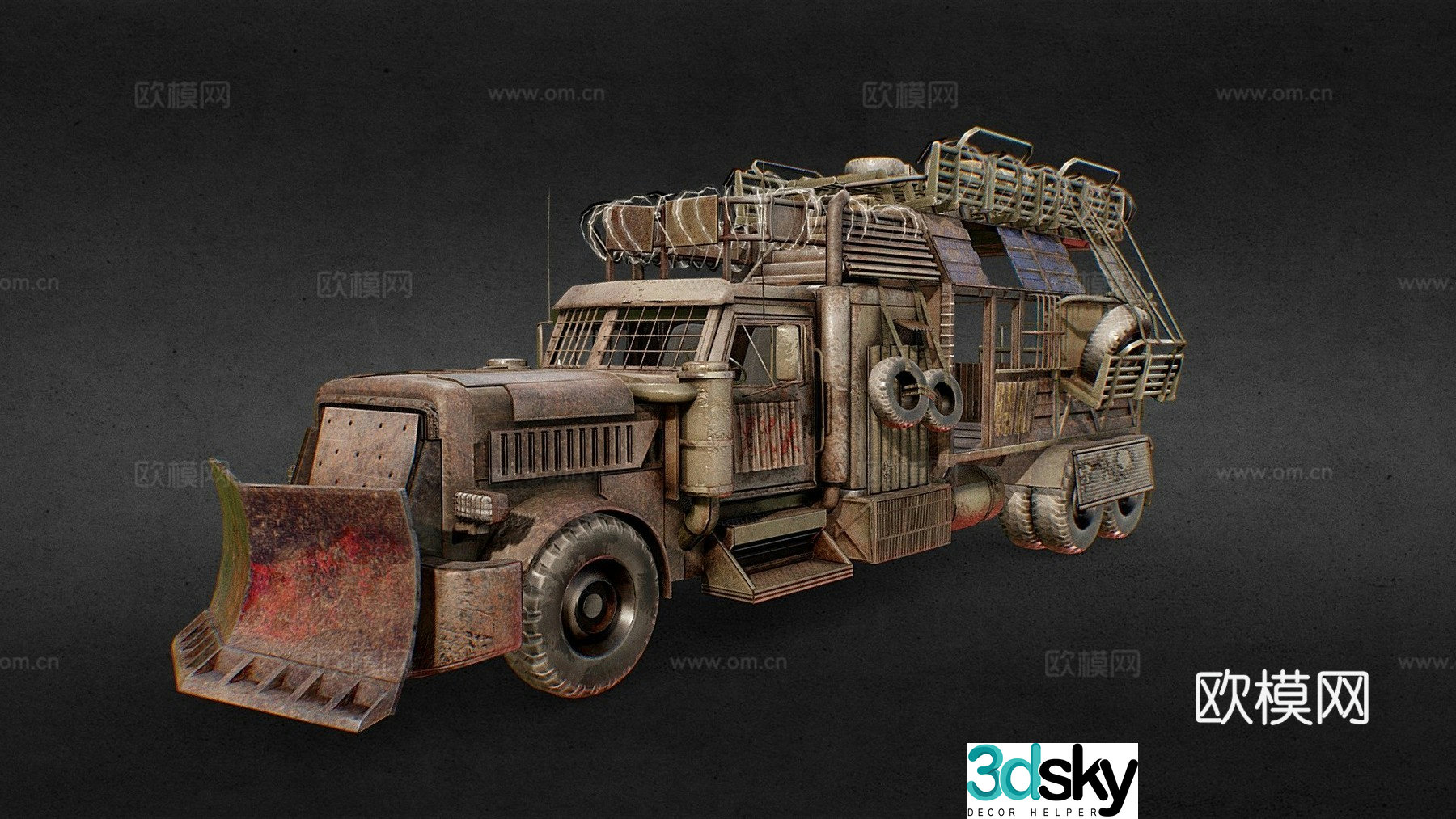 Old tram 3d model