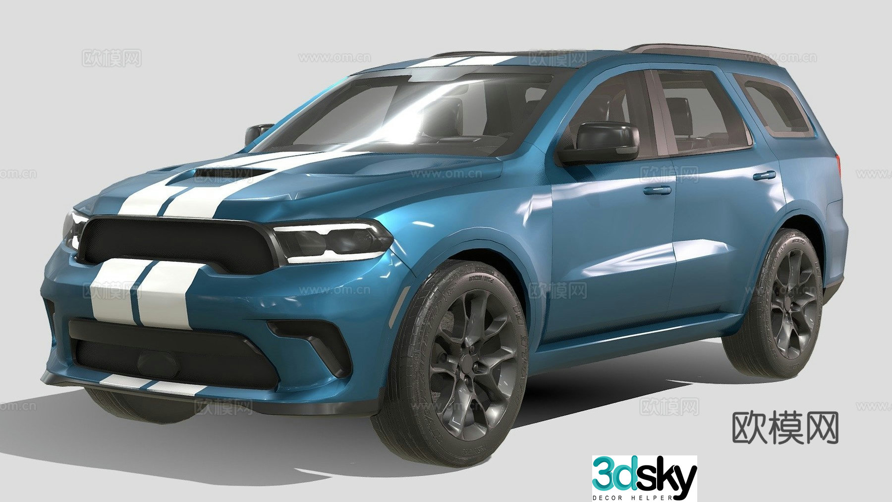 dodge car sedan 3d model