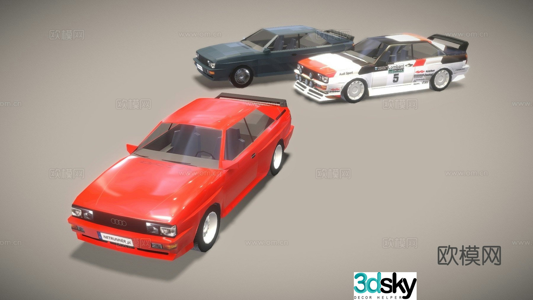 audi car sedan 3d model