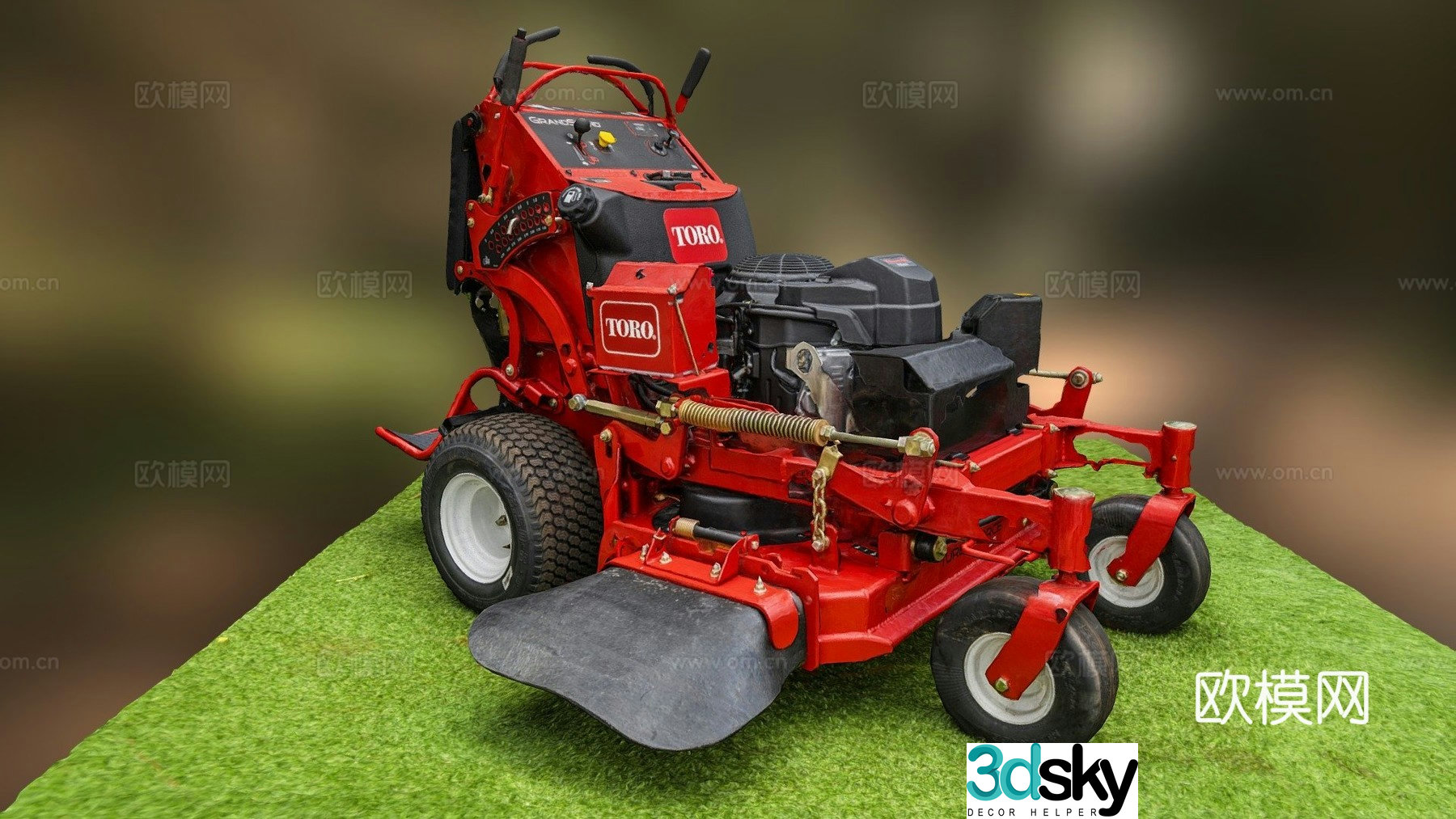 lawn mower 3d model