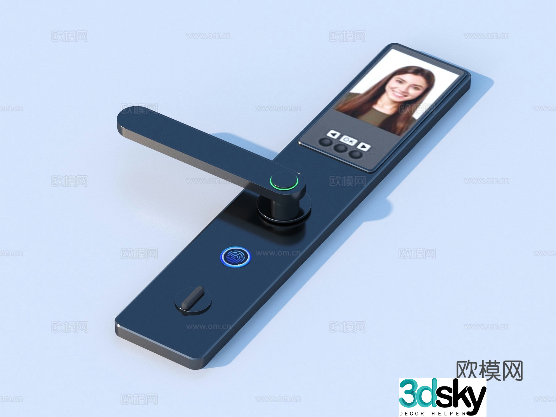 Smart lock fingerprint lock password lock 3d model