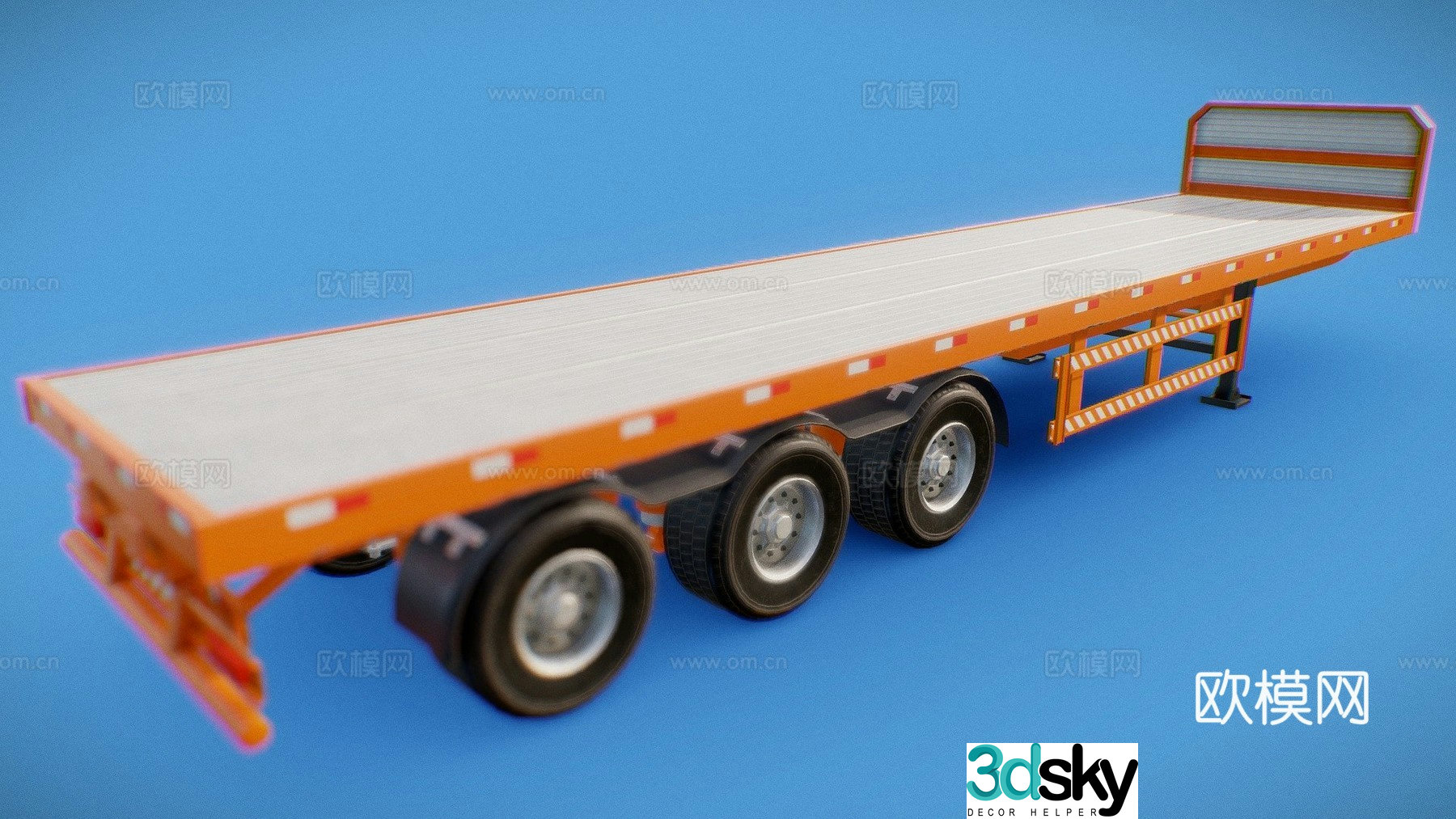car semitrailer 3d model