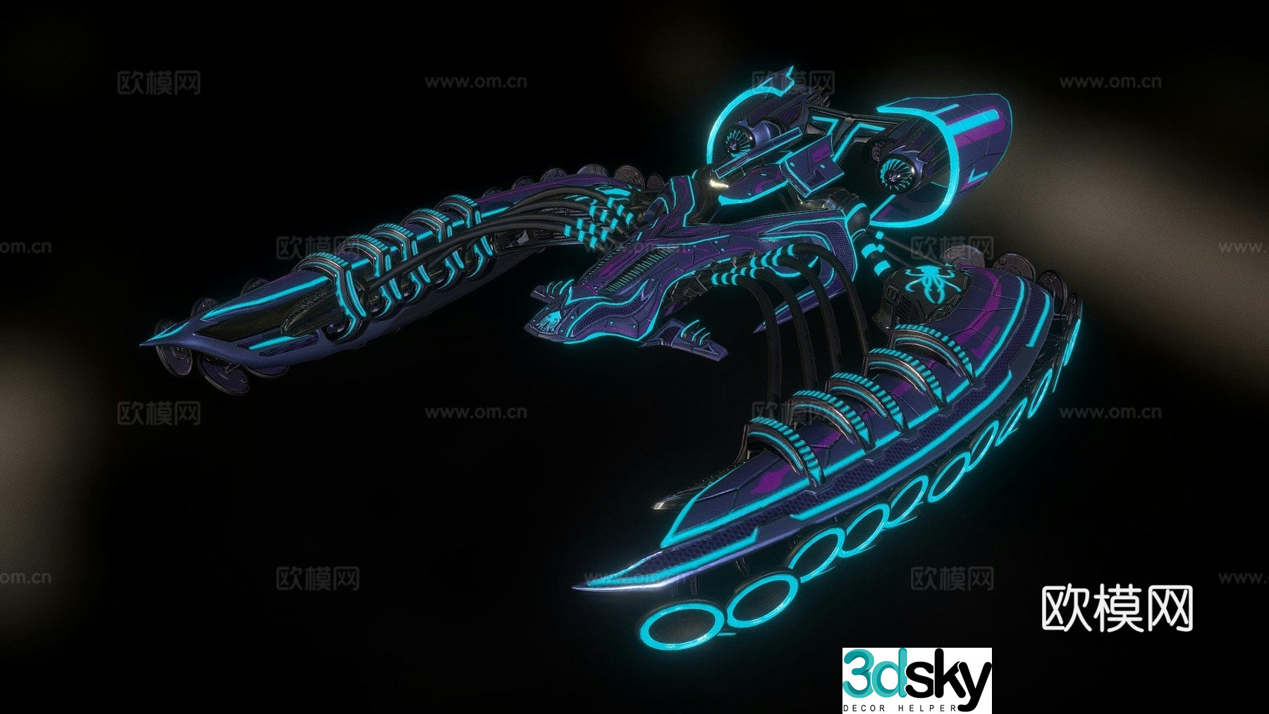 Squid racing future car concept car 3d model