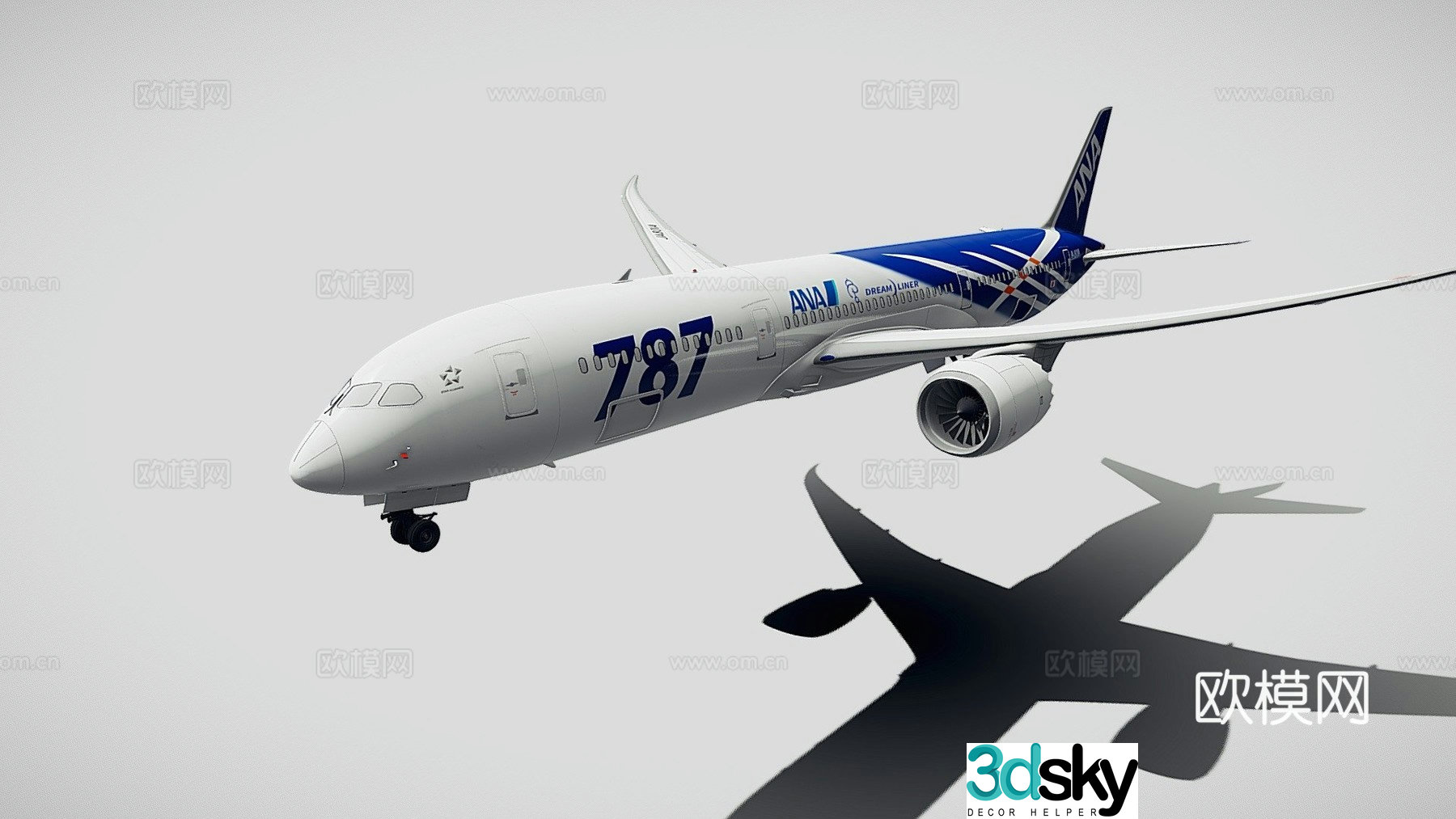 Boeing airplane 3d model