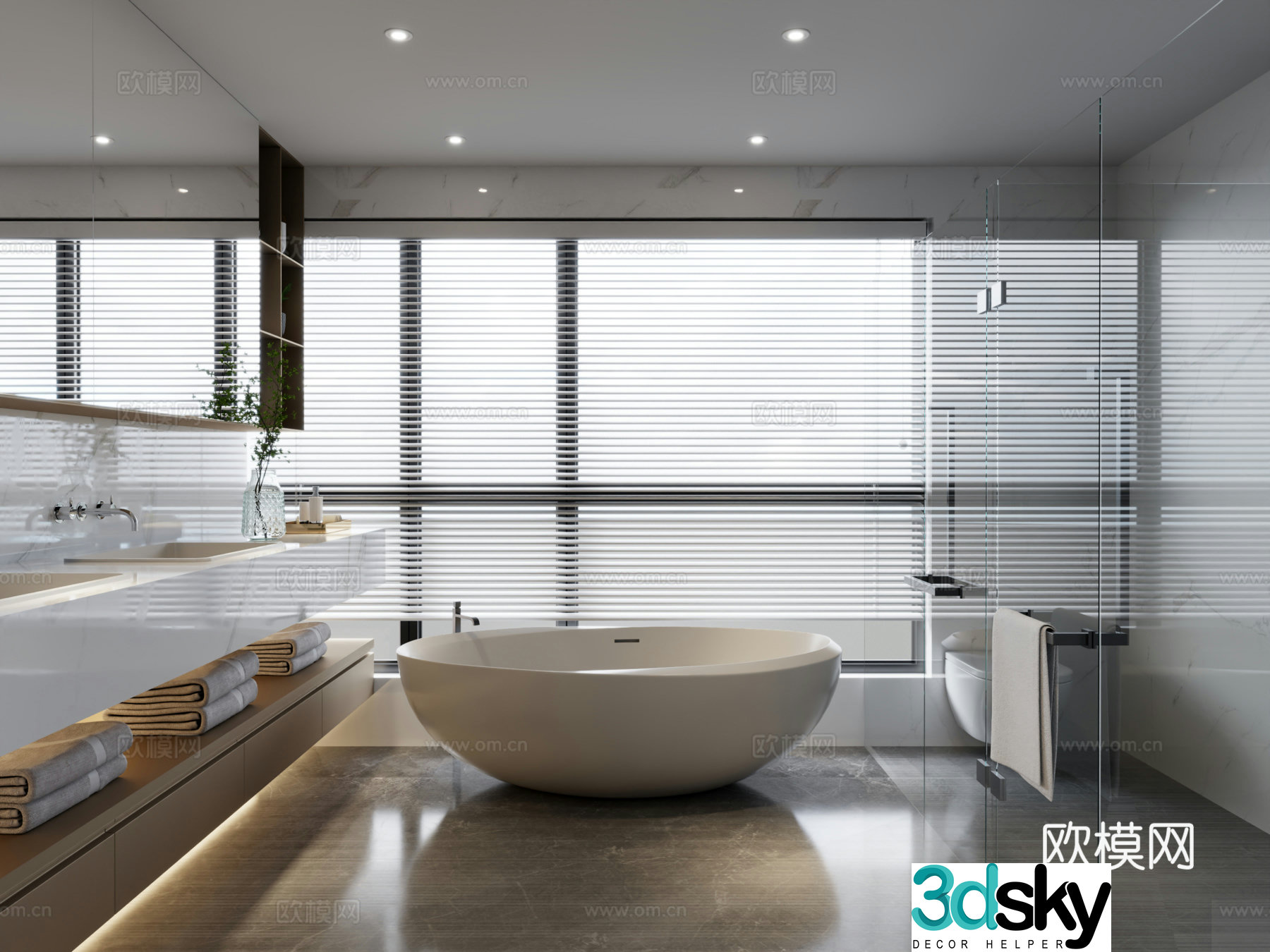 Modern bathroom bathroom 3d model