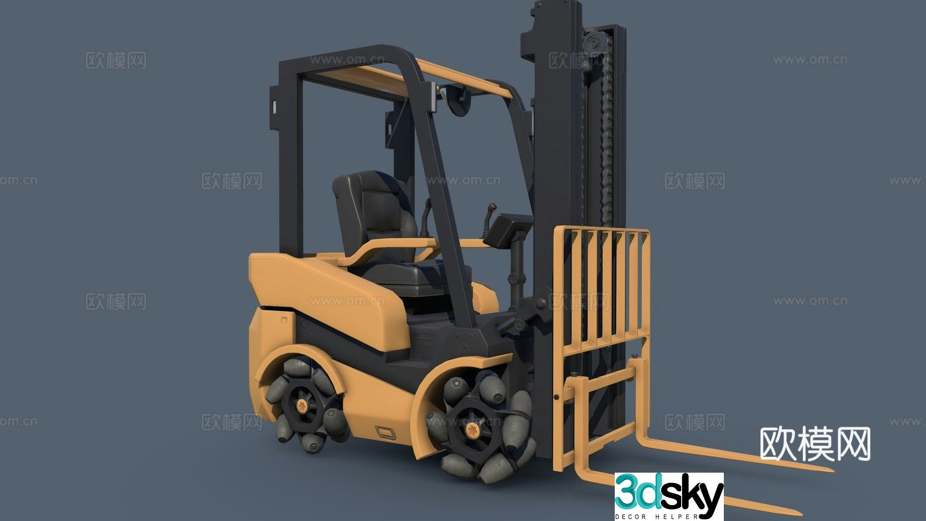 Electric forklift 3d model