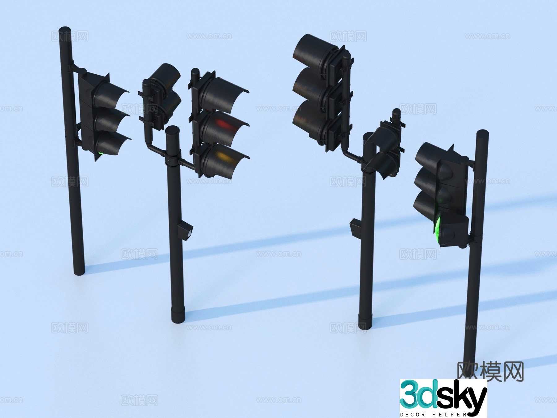 Traffic light Traffic light Indicator light 3d model