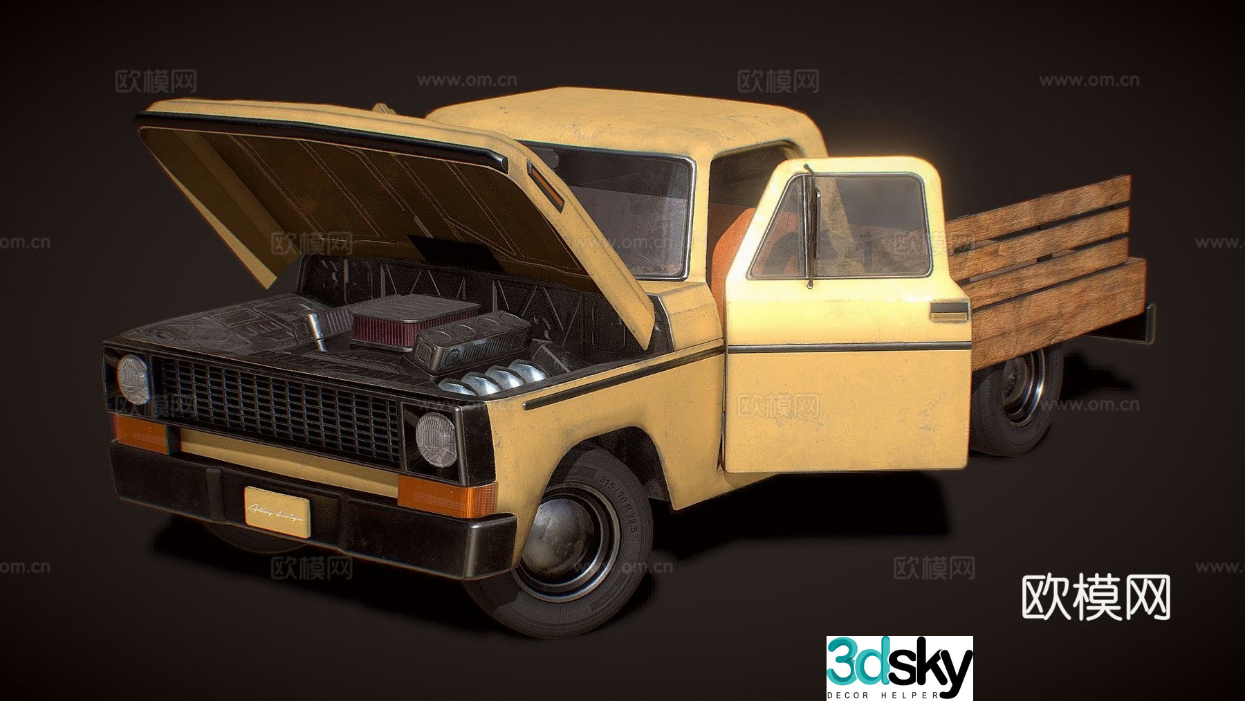 car pickup truck 3d model