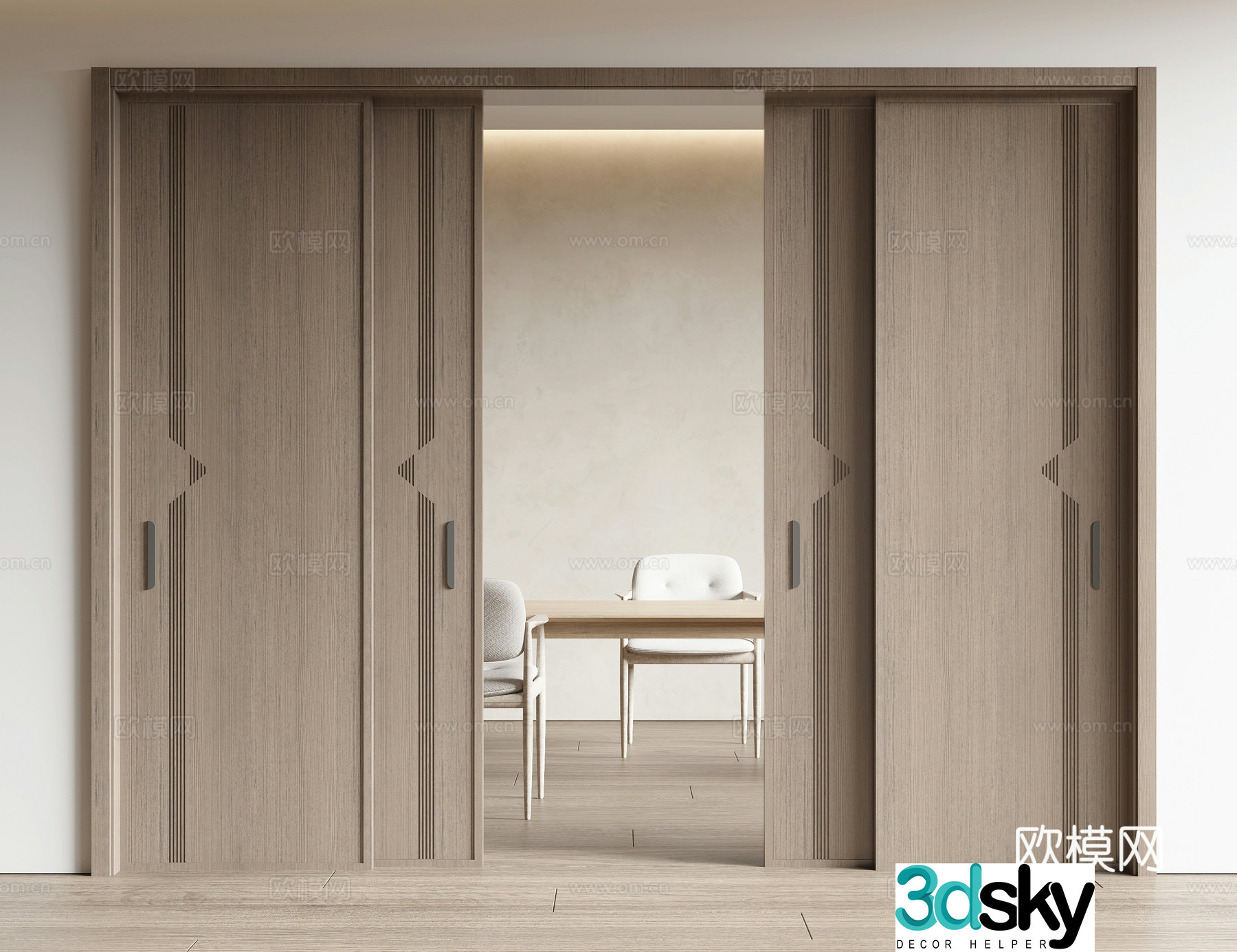 Modern sliding door sliding door 3d model