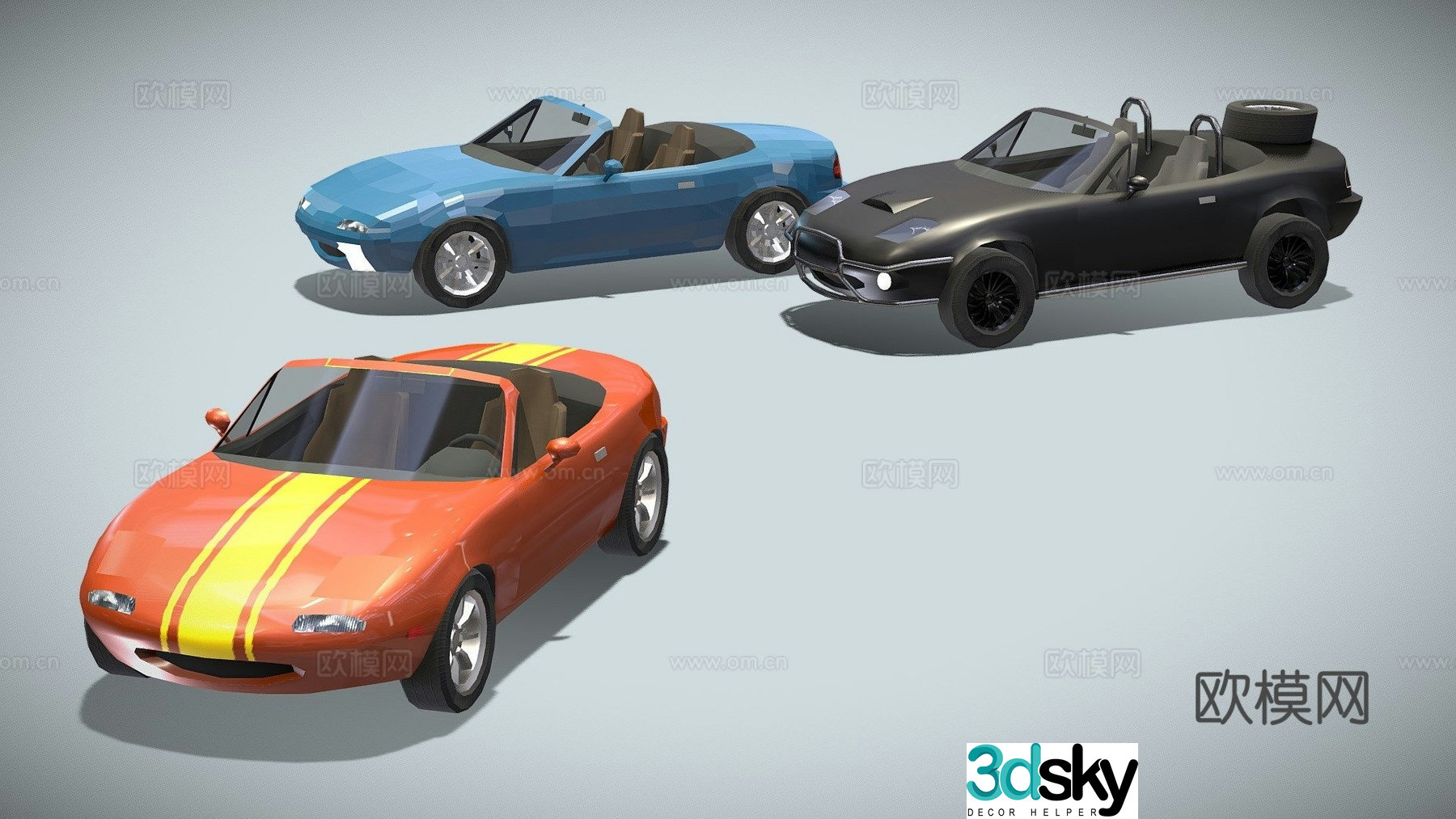 convertible 3d model