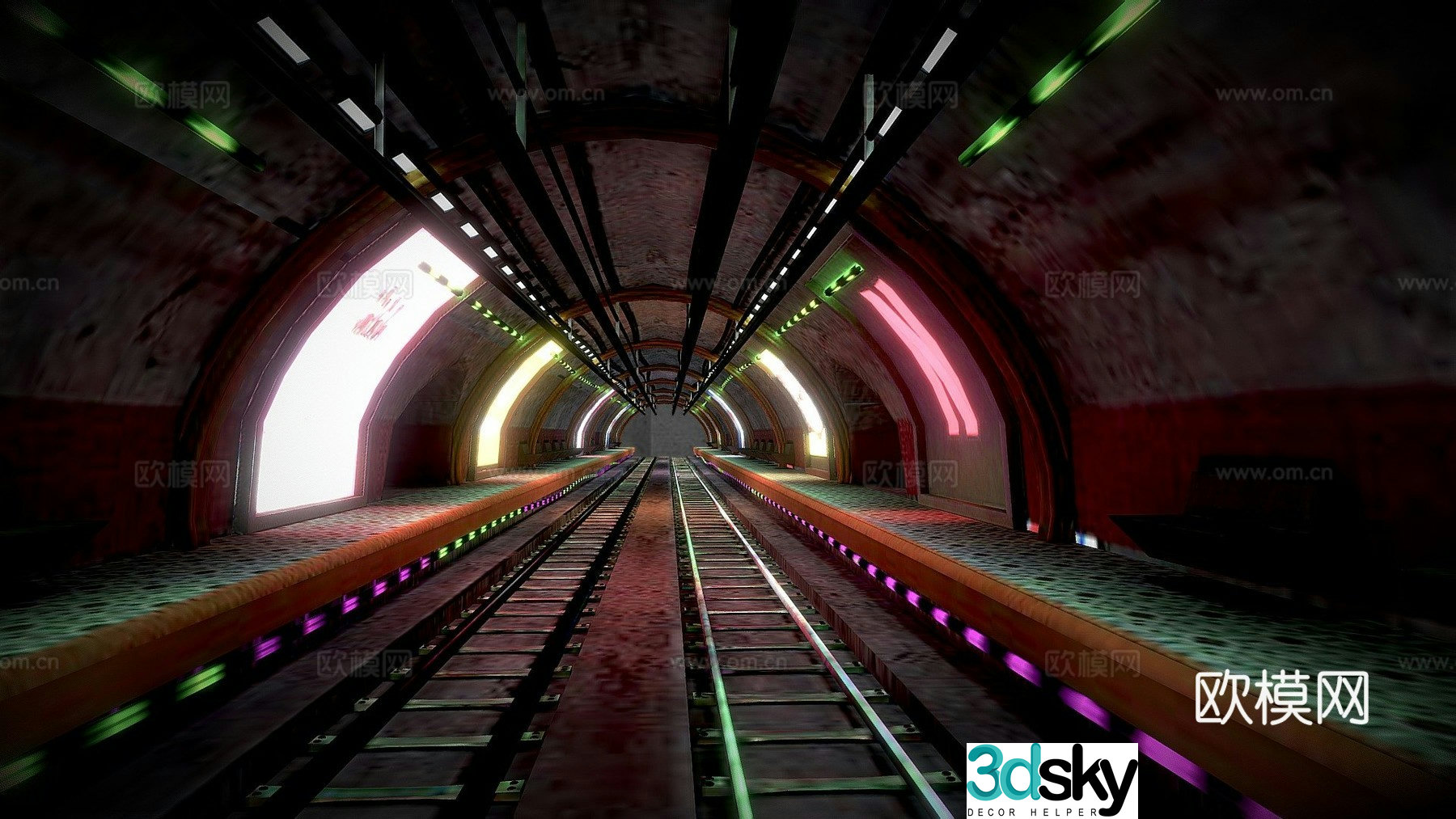 road tunnel 3d model