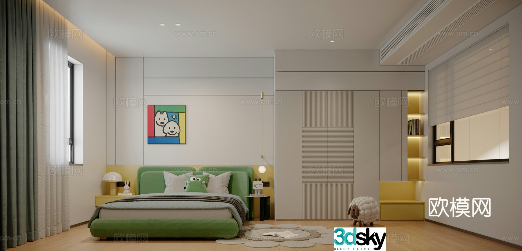 Modern children’s room children’s room 3d model
