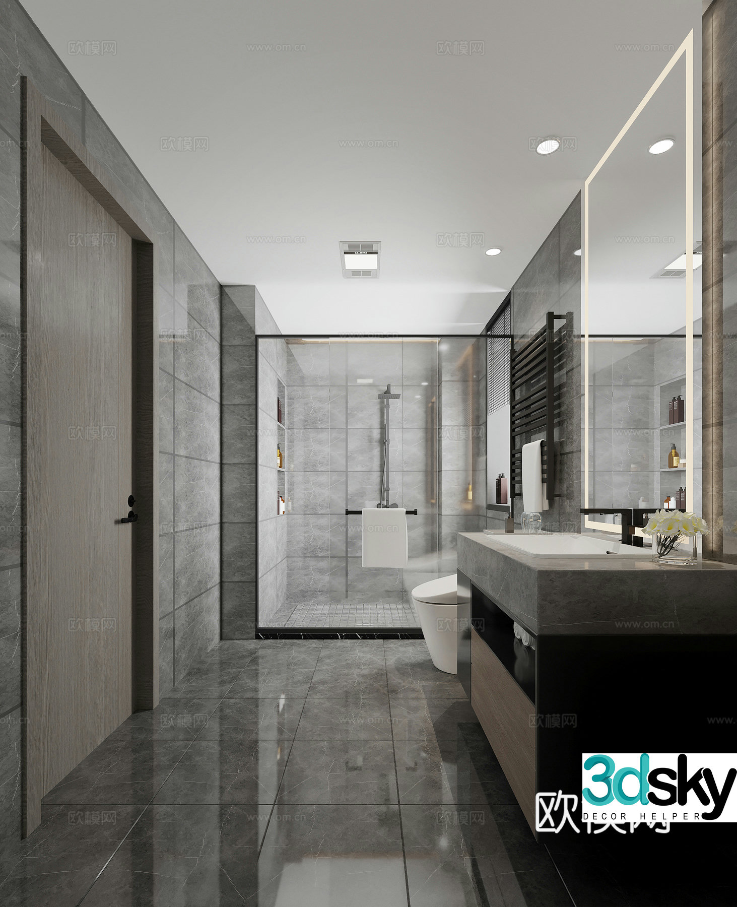New Chinese bathroom 3D model