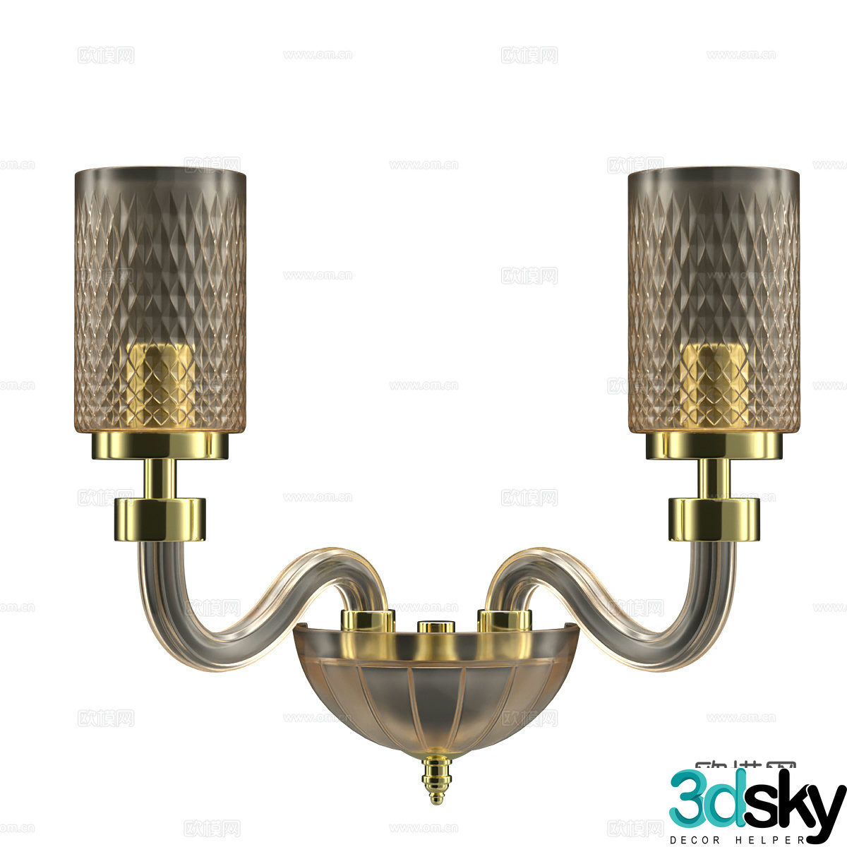 American wall lamp 3d model