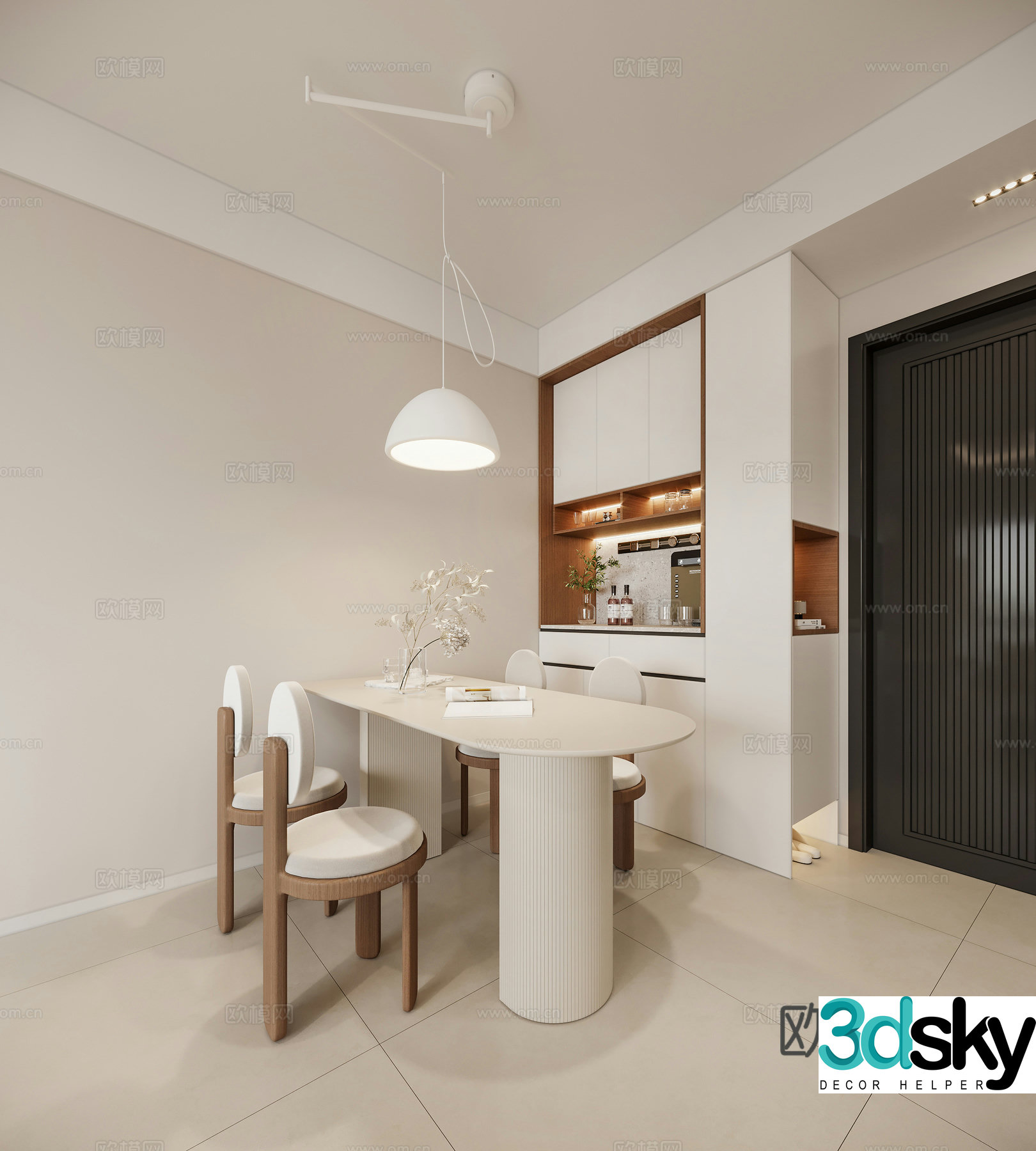 Modern restaurant 3d model