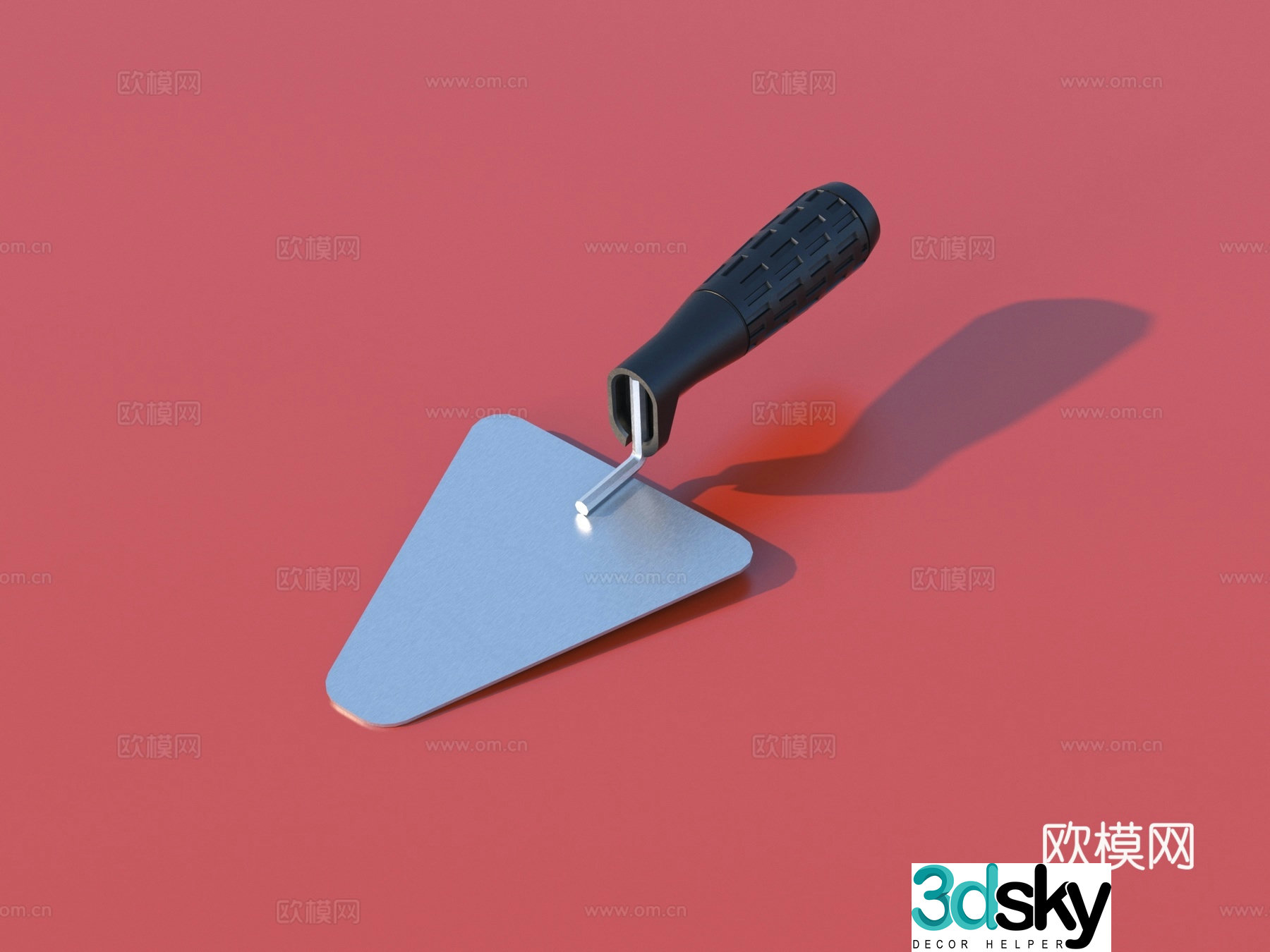 shovel tool trowel cement trowel 3d model