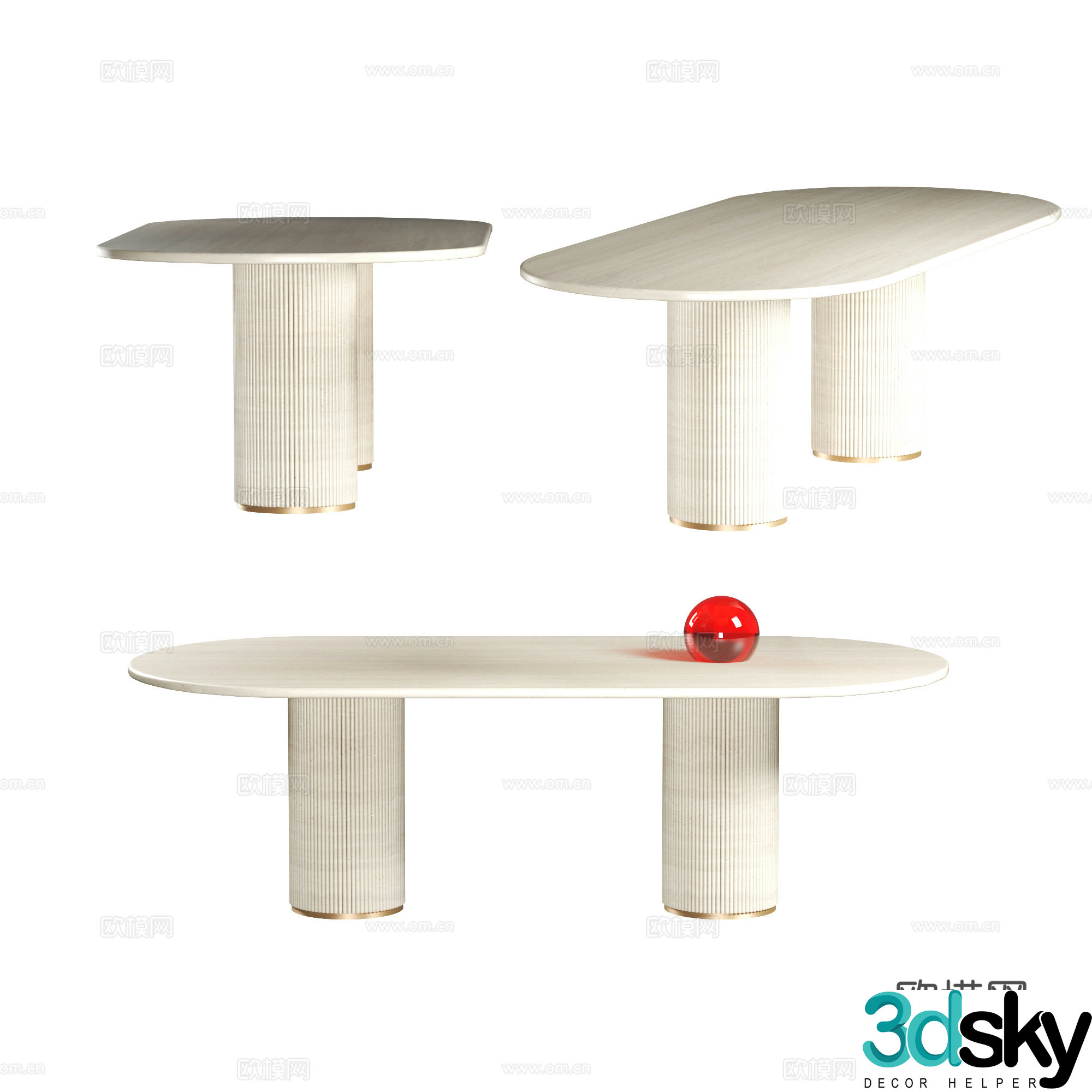 Modern dining table 3d model