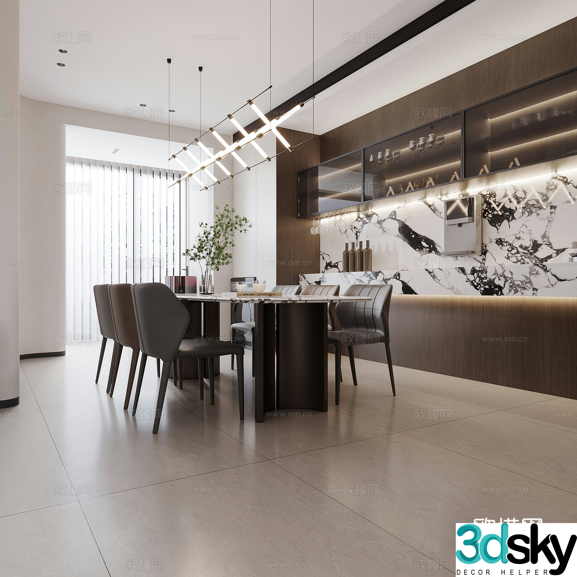 Italian restaurant 3d model