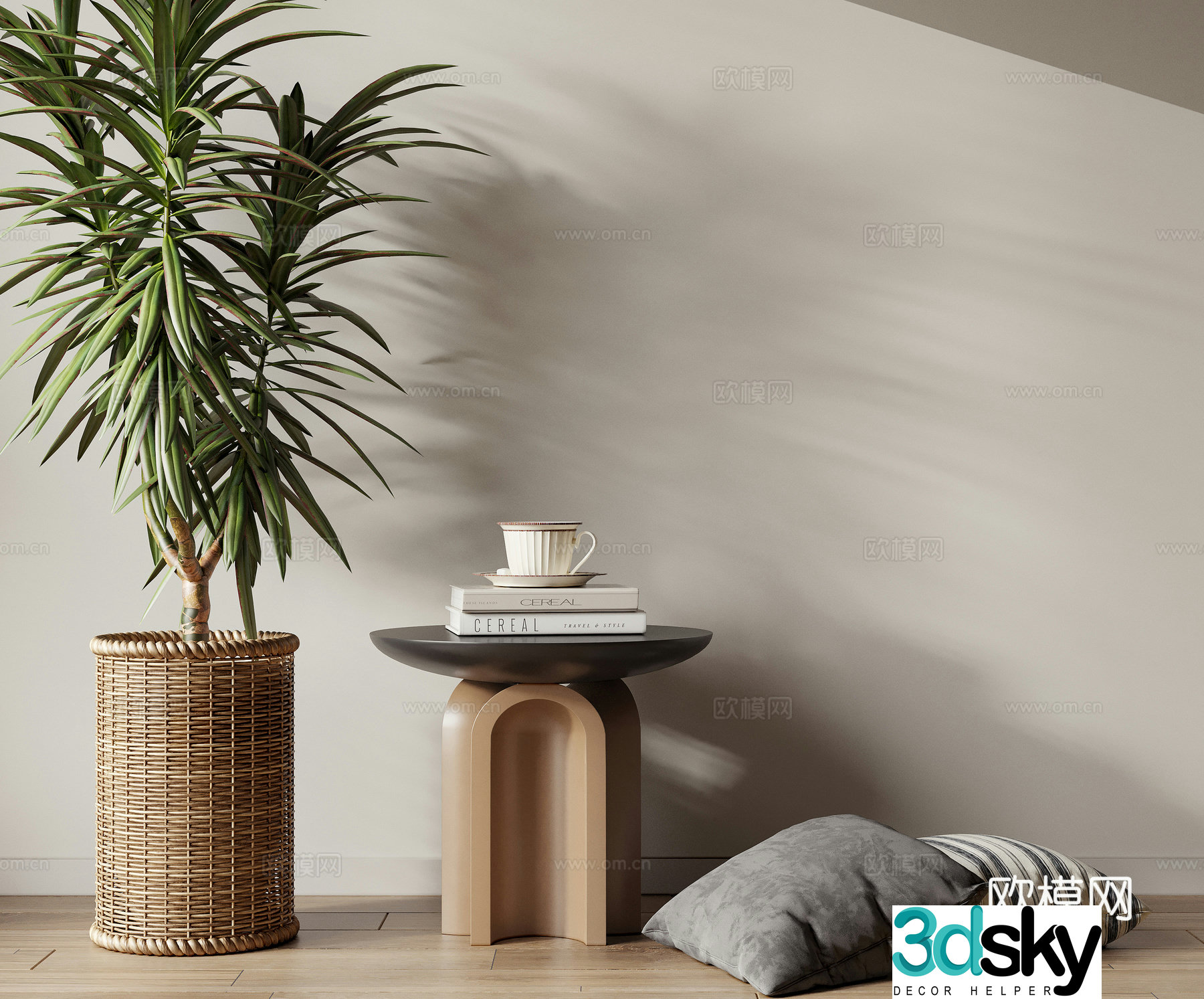 3D model of circle side