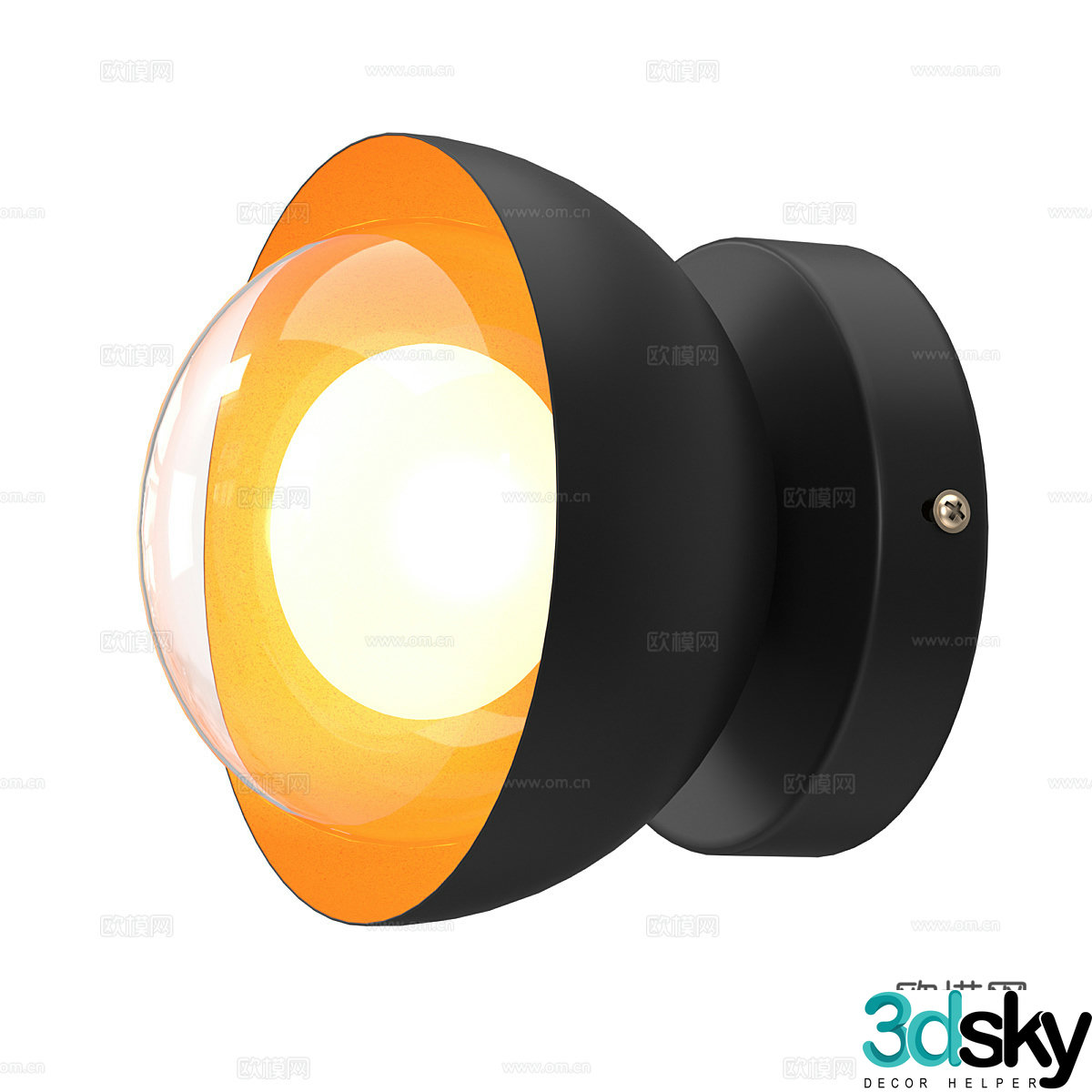 Modern minimalist wall lamp 3d model