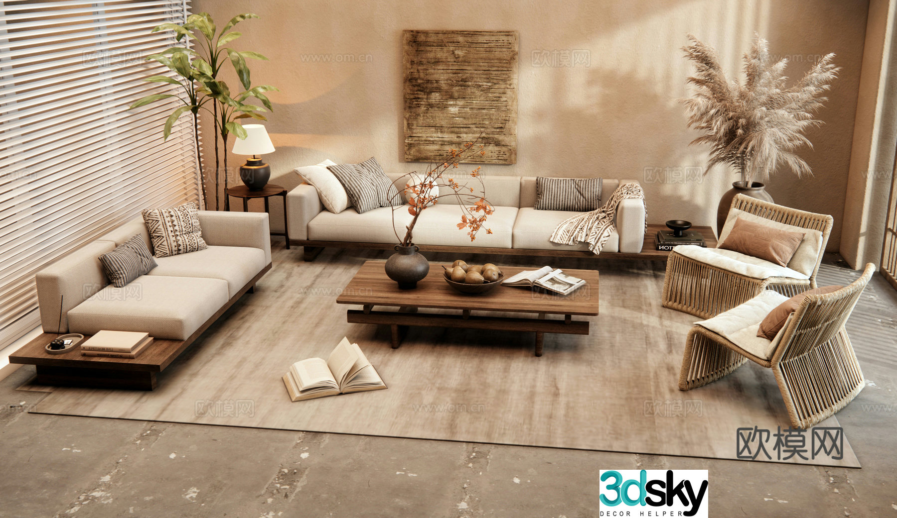 Wasabi combination sofa 3D model