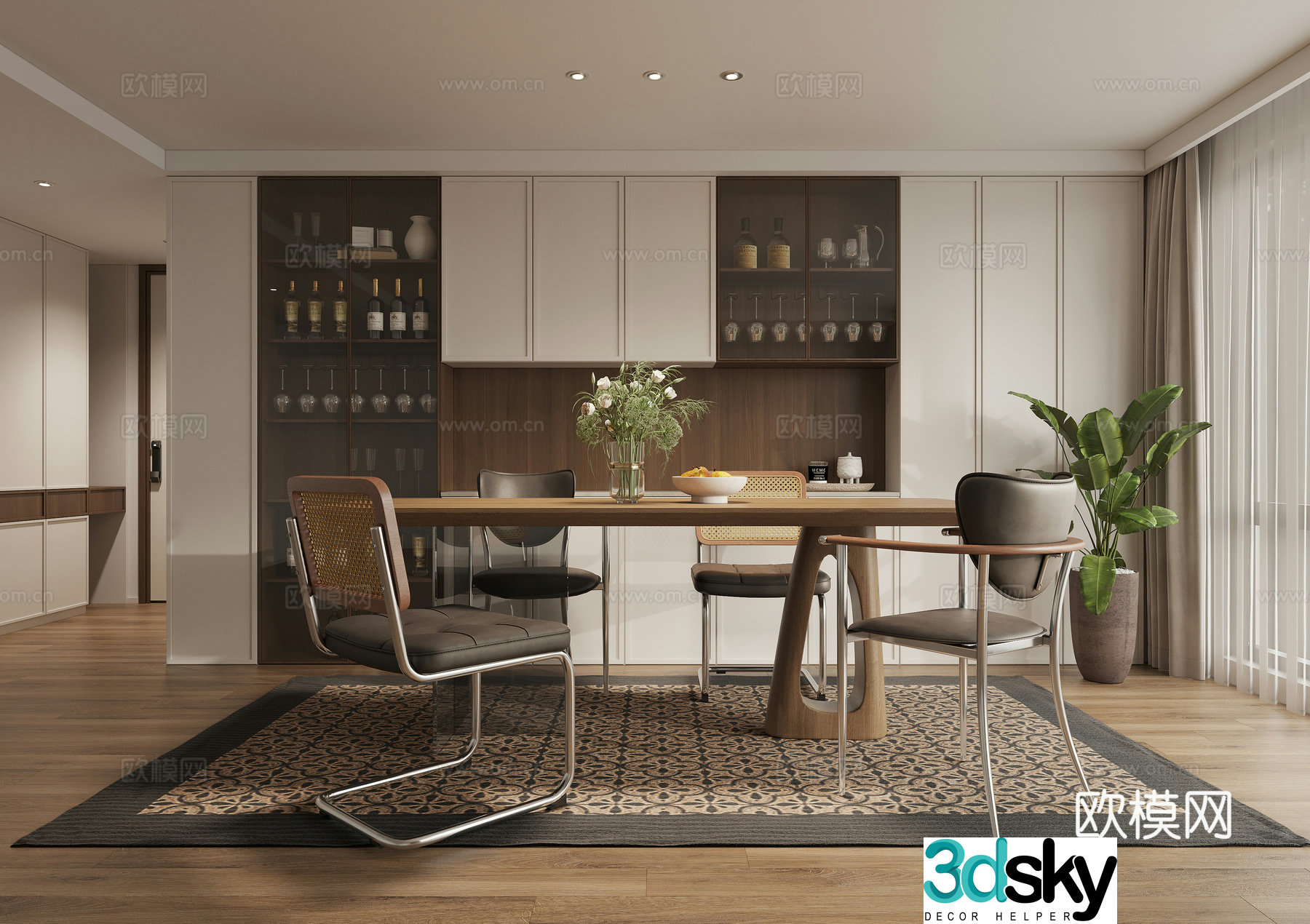 French restaurant 3d model