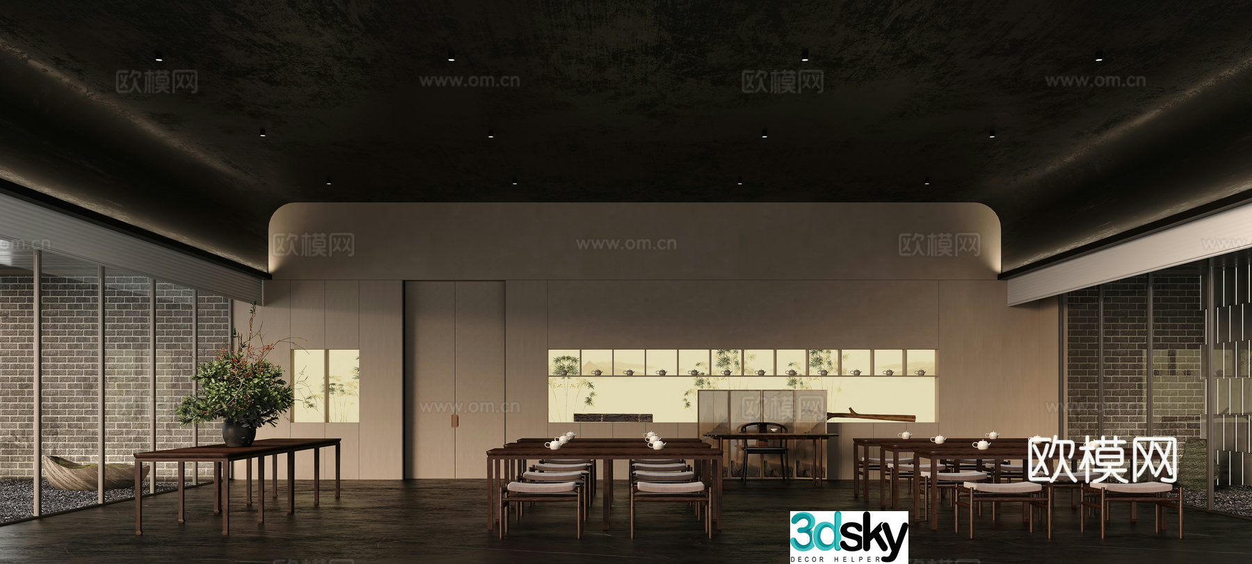 New Chinese teahouse 3d model