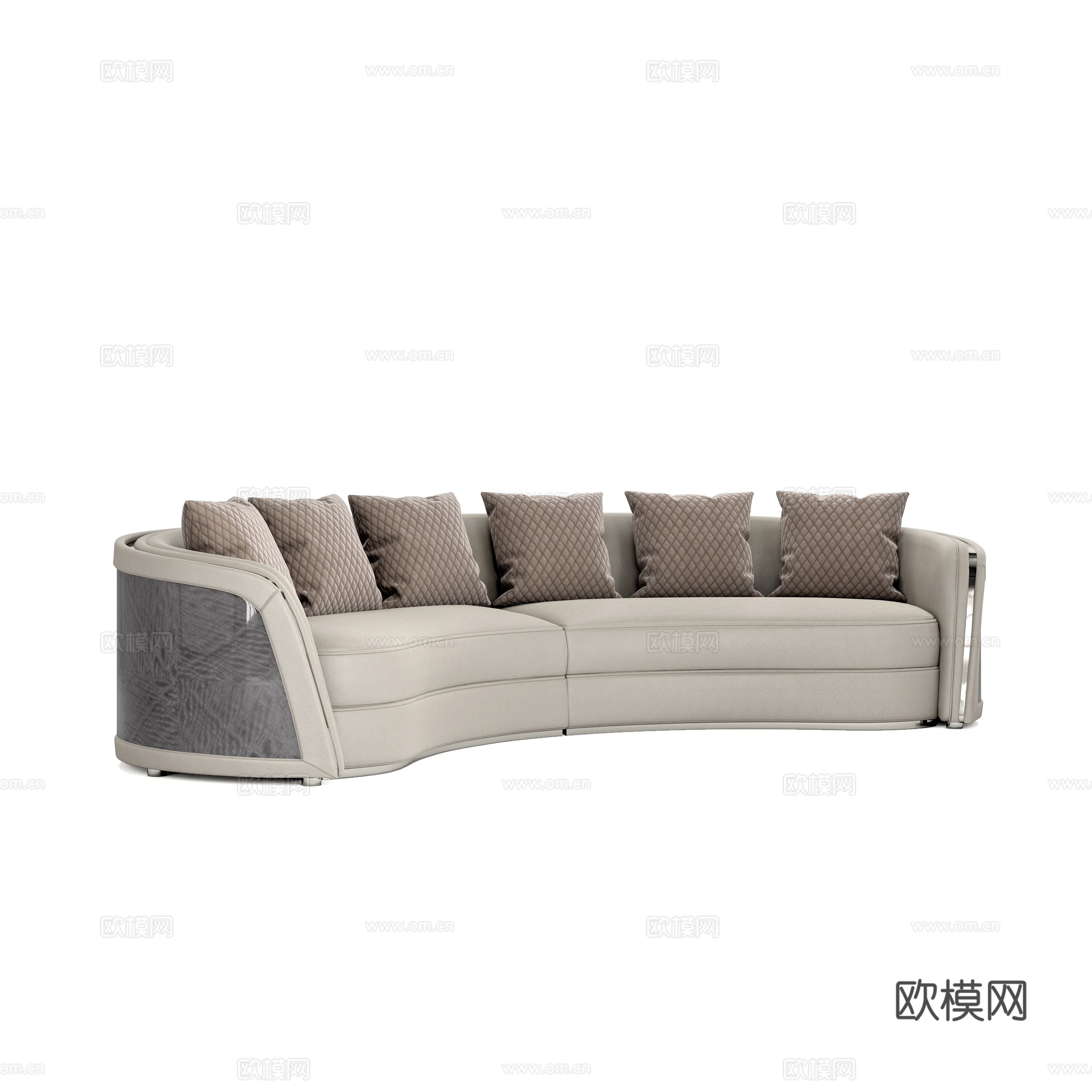 Modern curved sofa 3d model