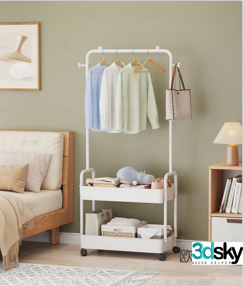 Modern clothes hanger clothes hanger 3d model