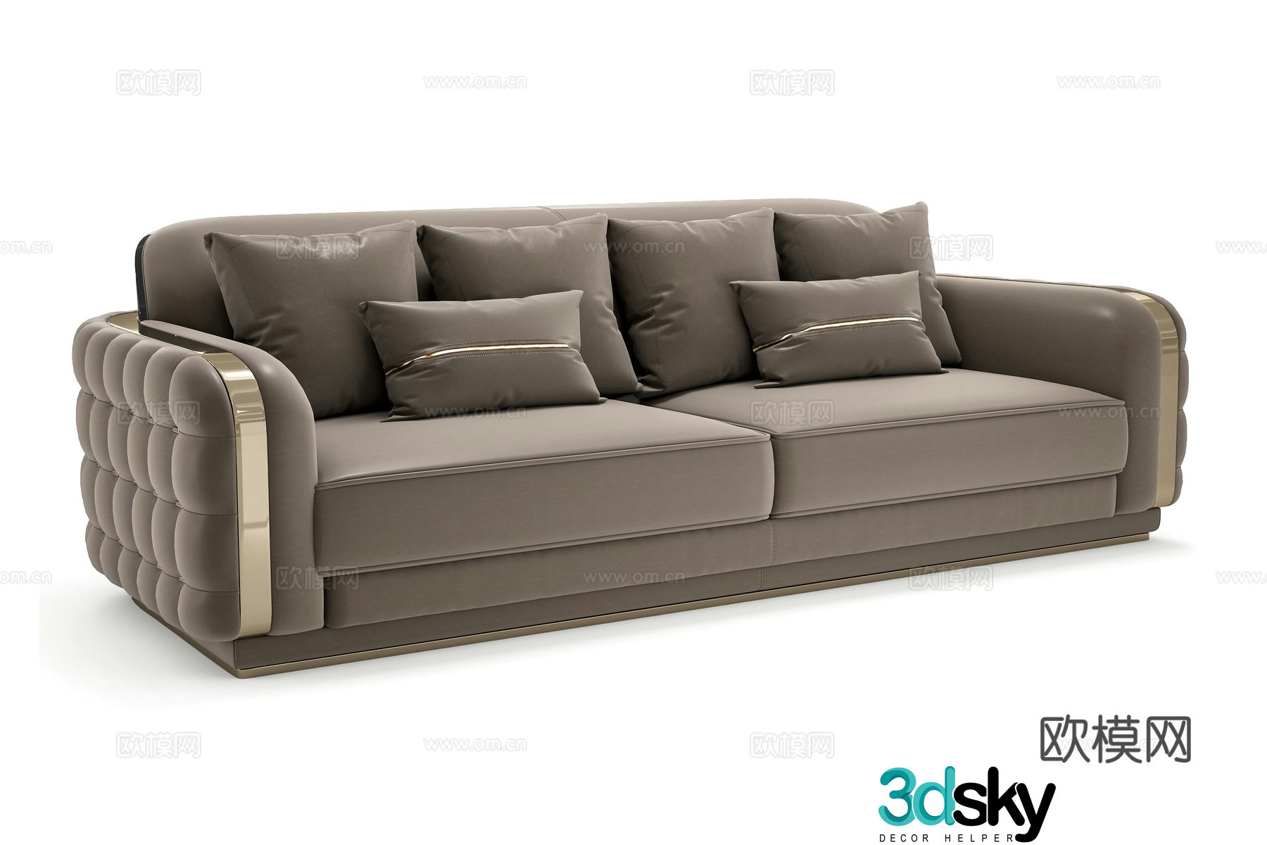 Modern double sofa 3d model