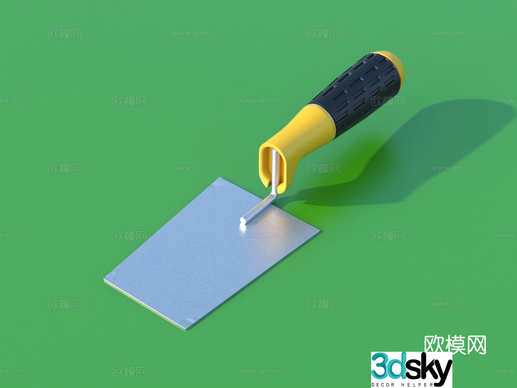 shovel tool trowel cement trowel 3d model