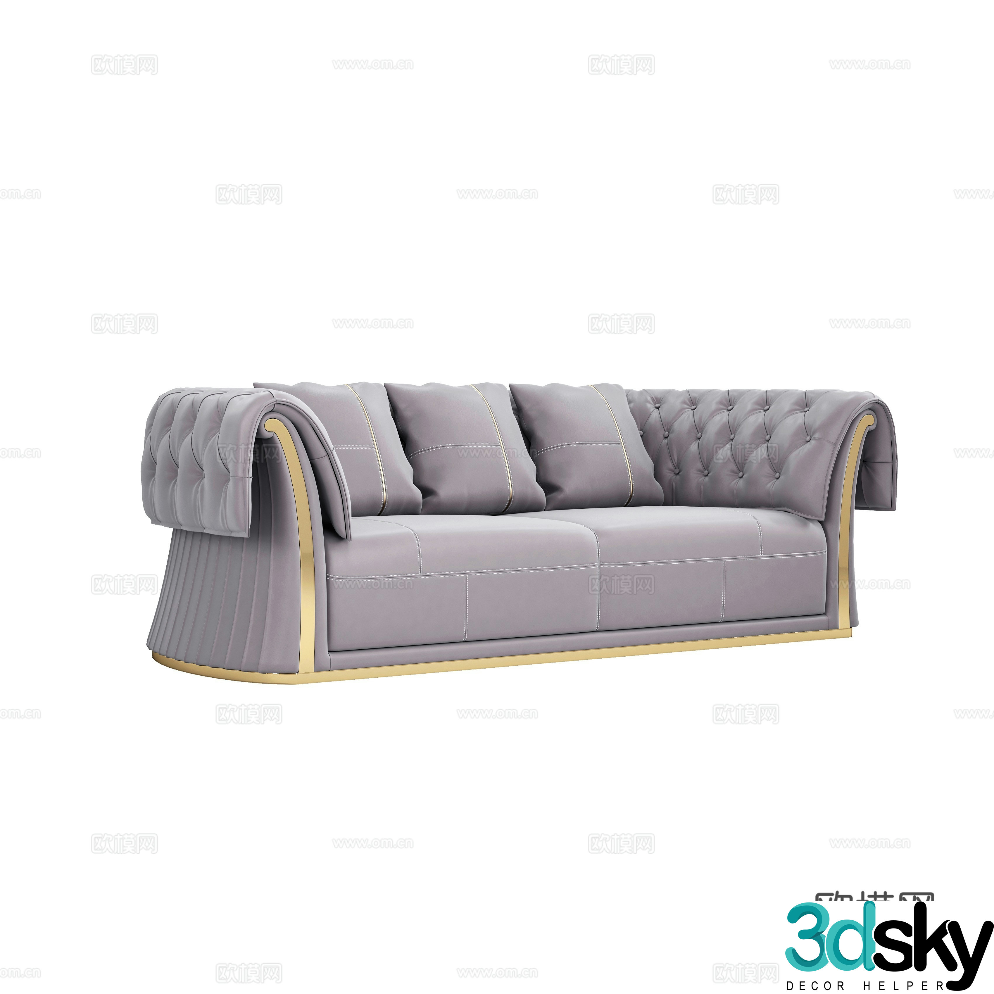 Modern double sofa 3d model
