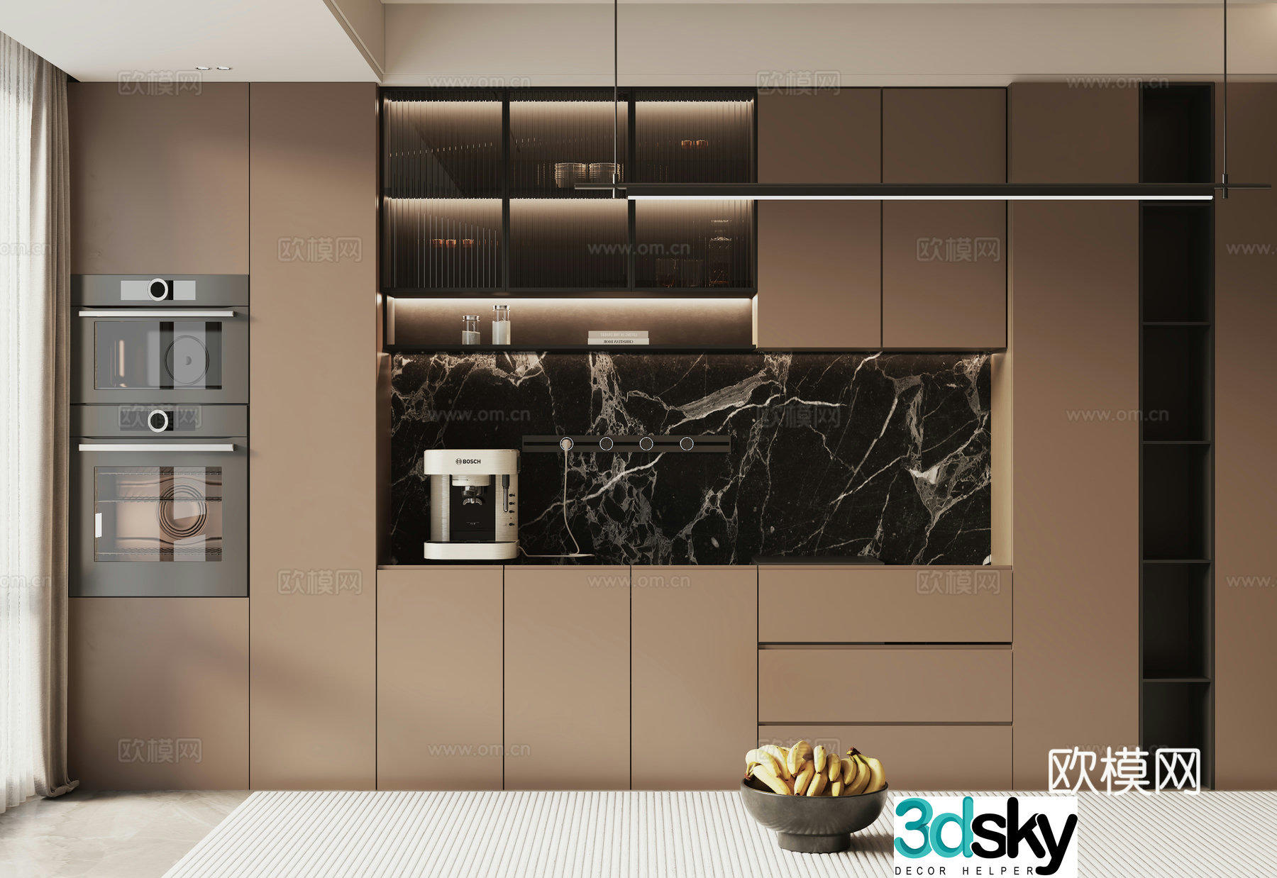 Italian wine cabinet sideboard 3D model