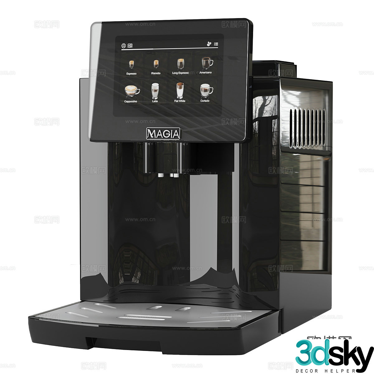 Modern electric coffee machine 3D model