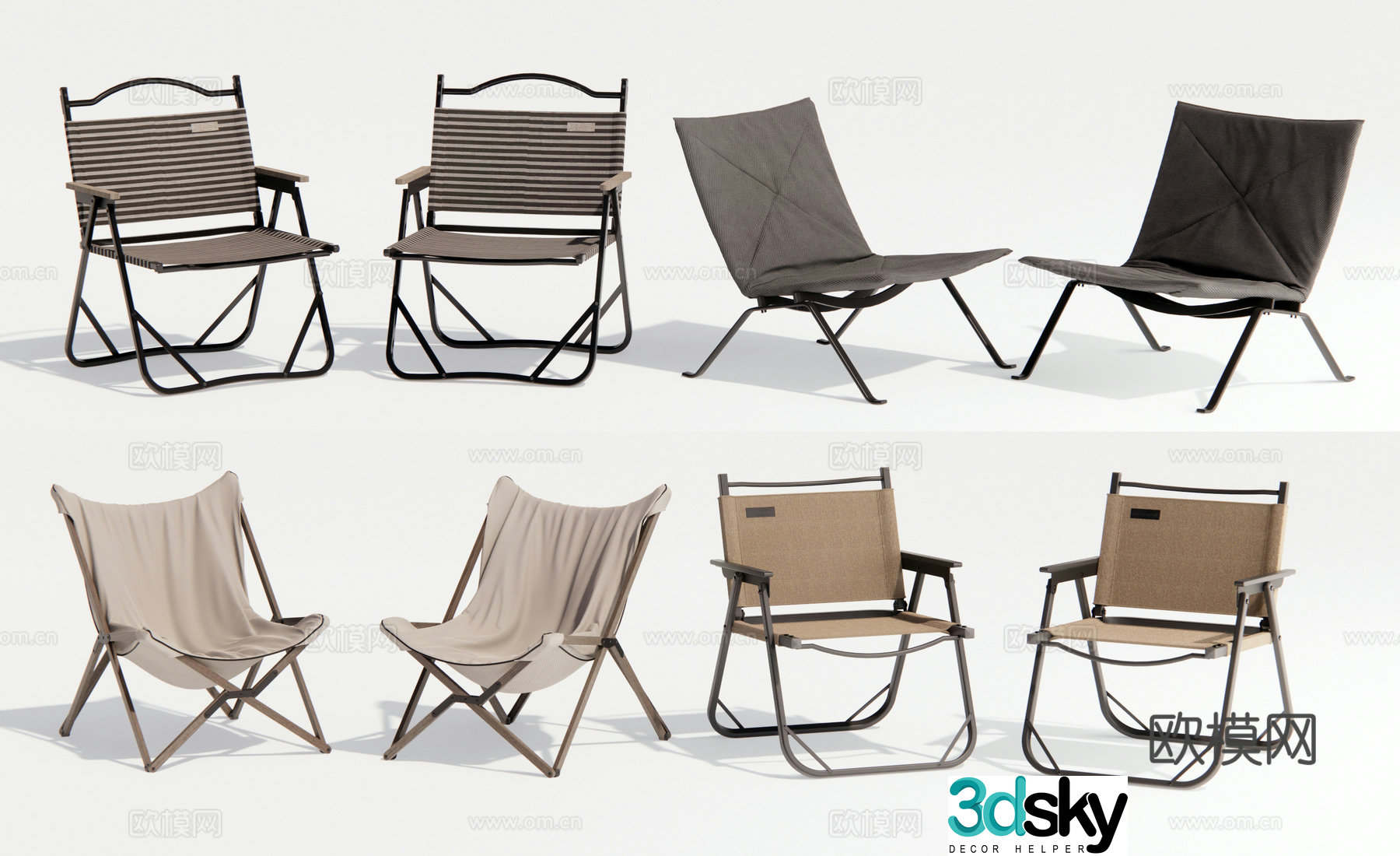 Modern outdoor chair leisure chair 3d model