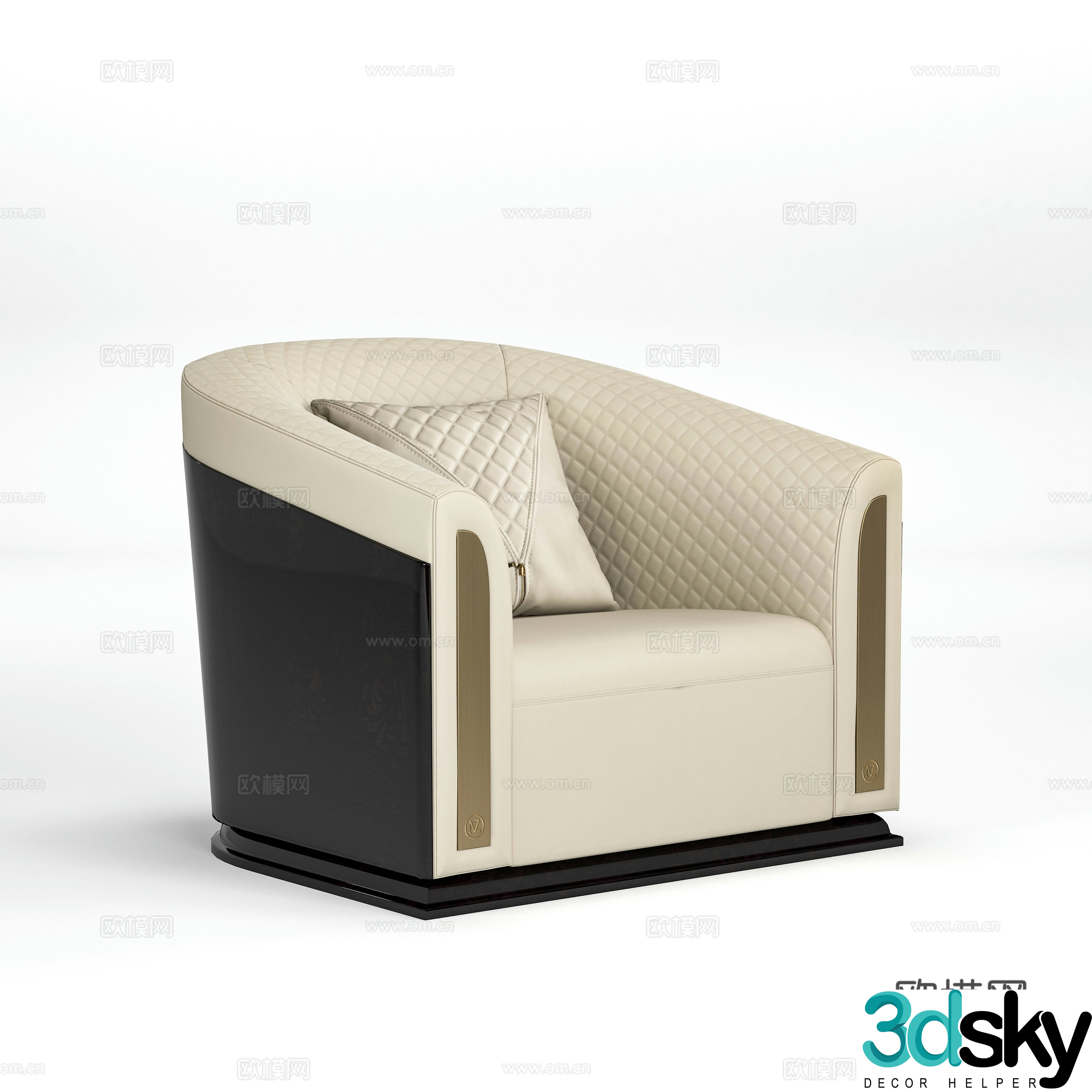 Modern single sofa 3d model