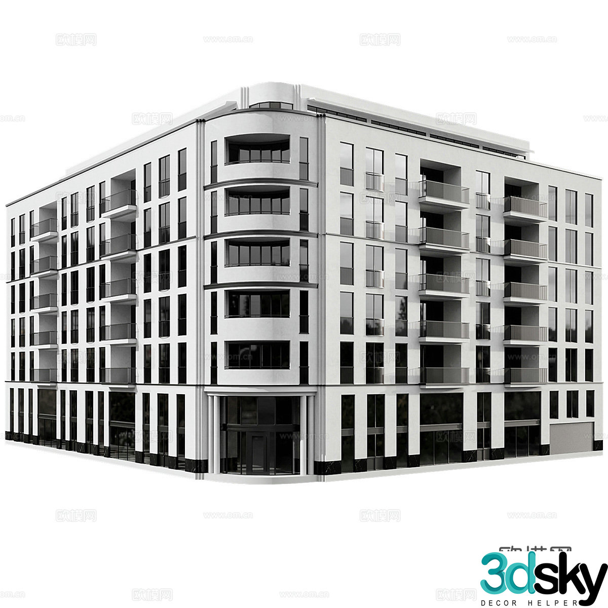 Residential building 3d model