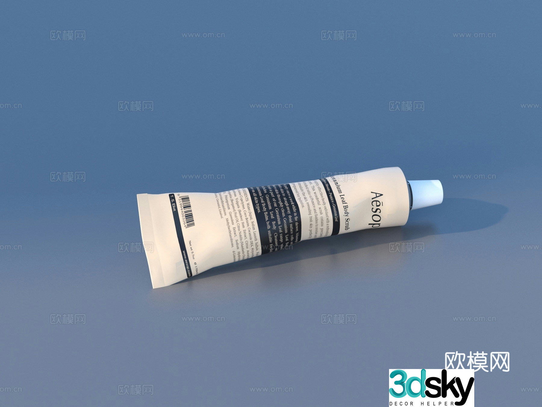 Soft ointment Shoe polish Sketch 3D model