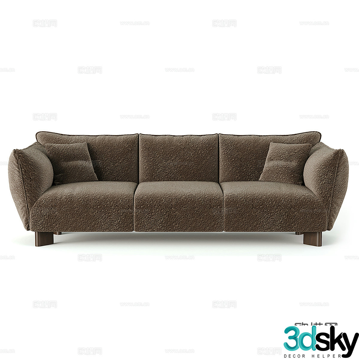 Modern three-person sofa 3d model