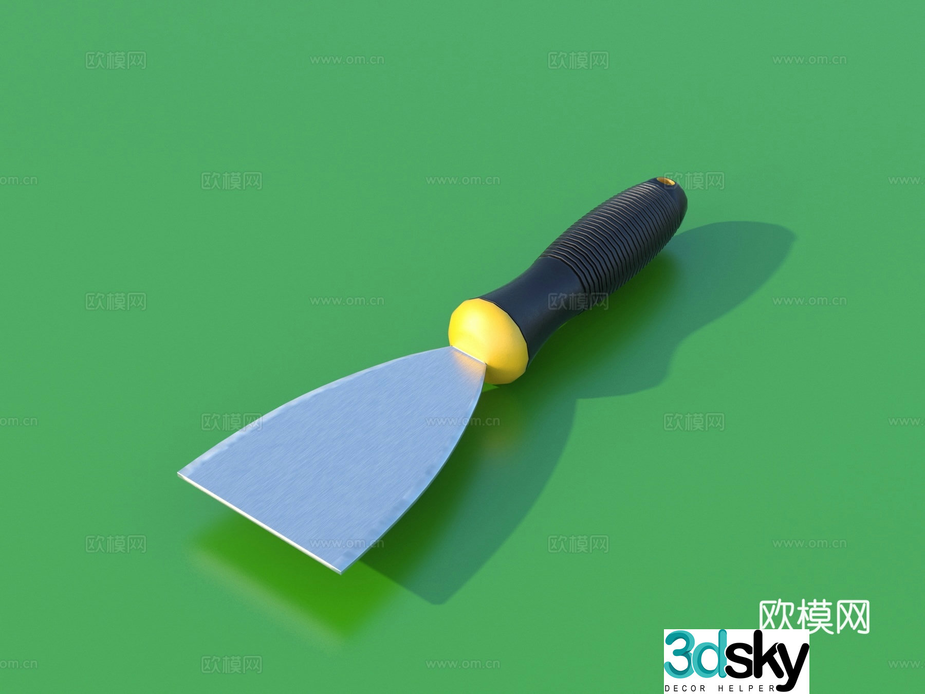 shovel tool trowel cement trowel 3d model