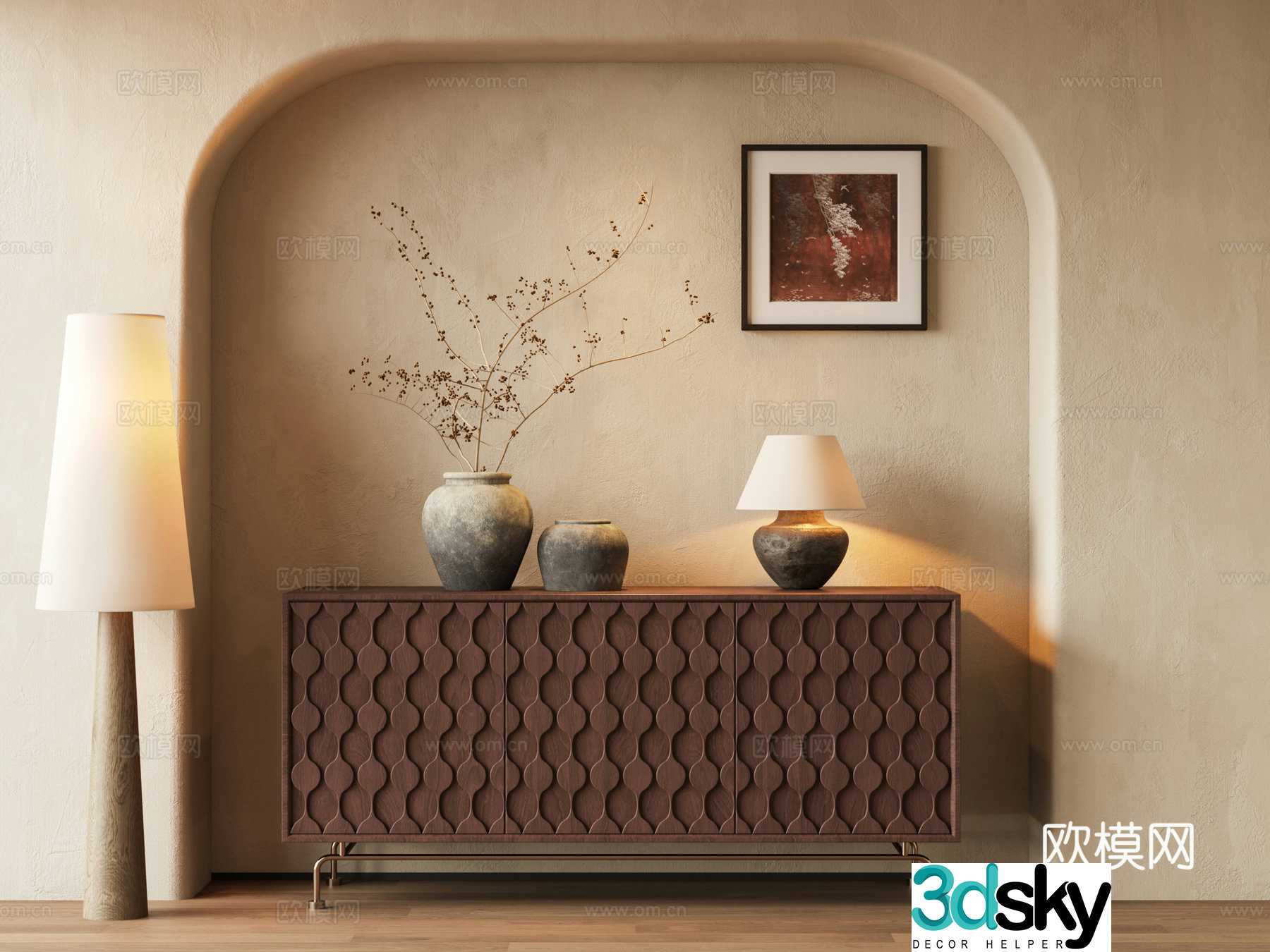 3D model of Central Xuanguan Cabinet 3D