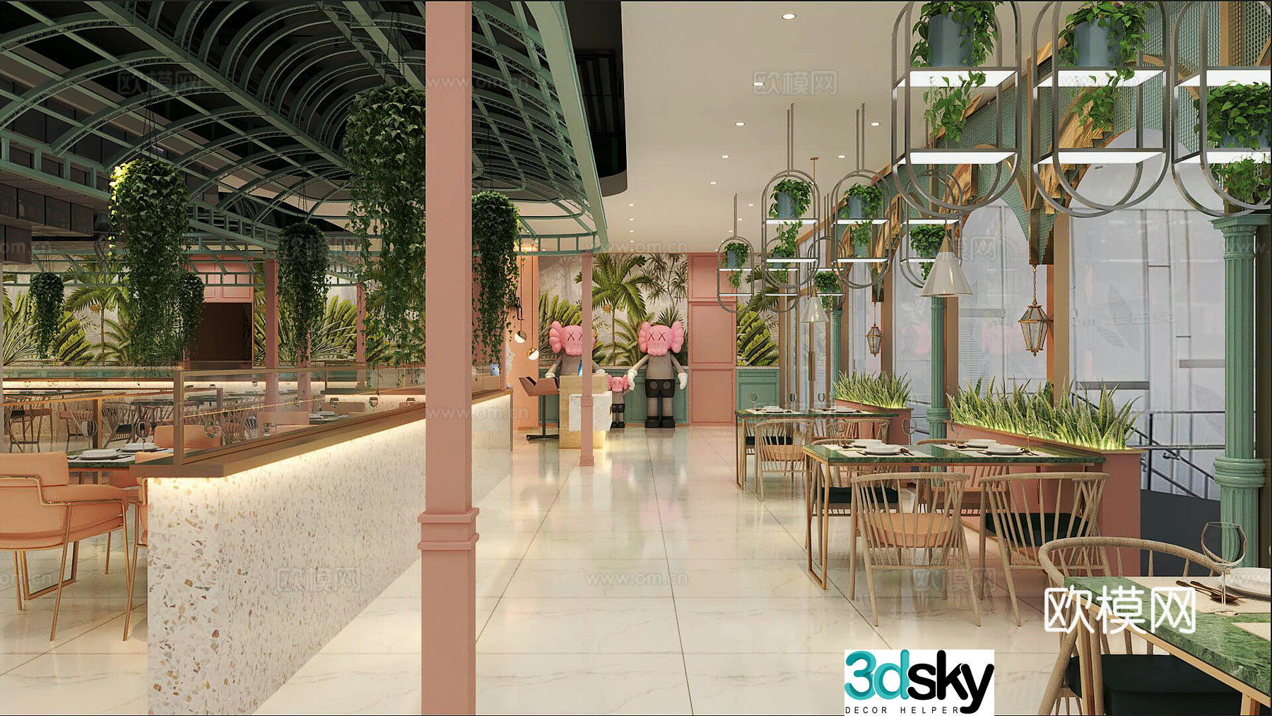 Internet celebrity restaurant parent-child restaurant 3D model