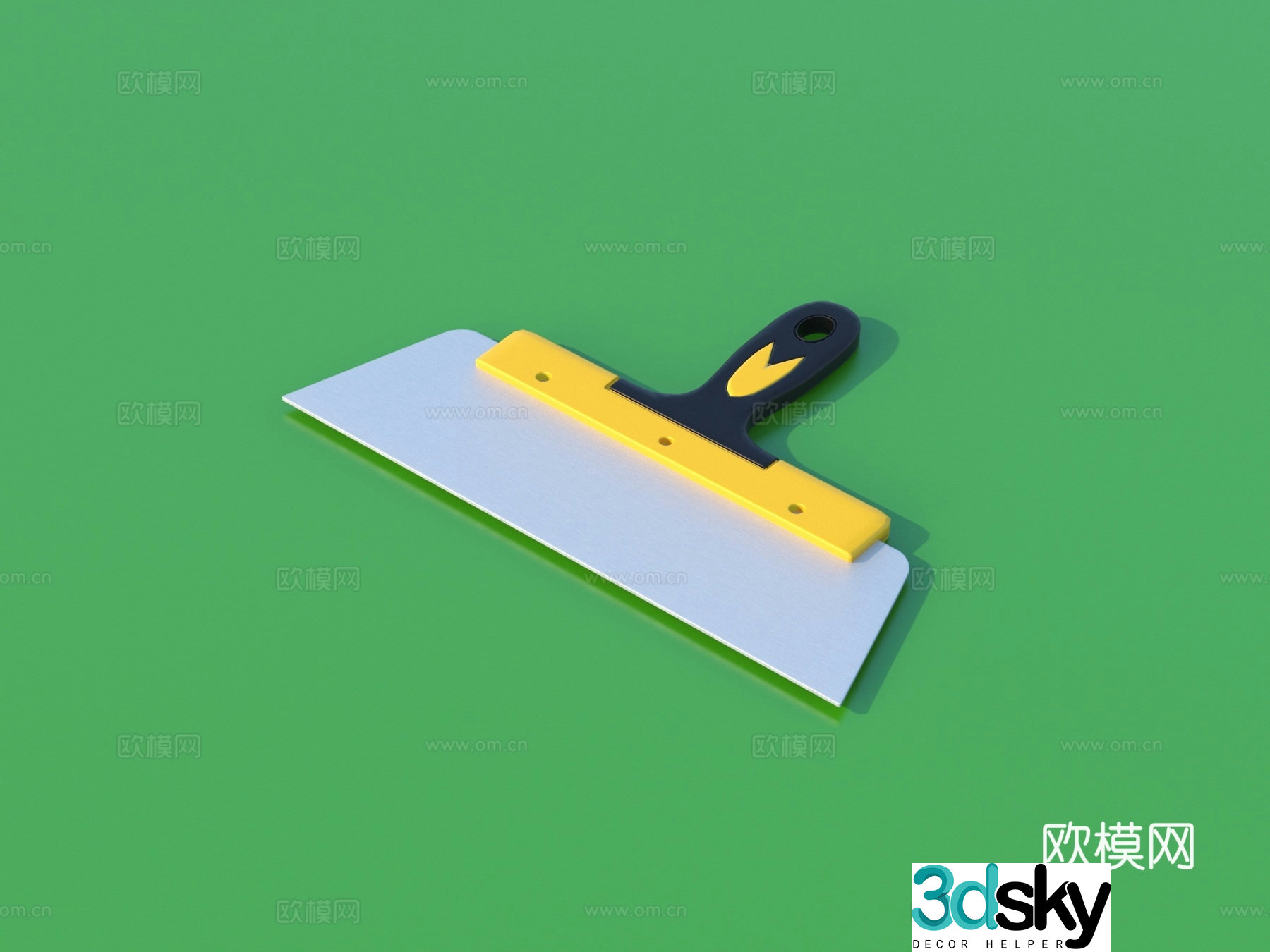 shovel tool trowel cement trowel 3d model
