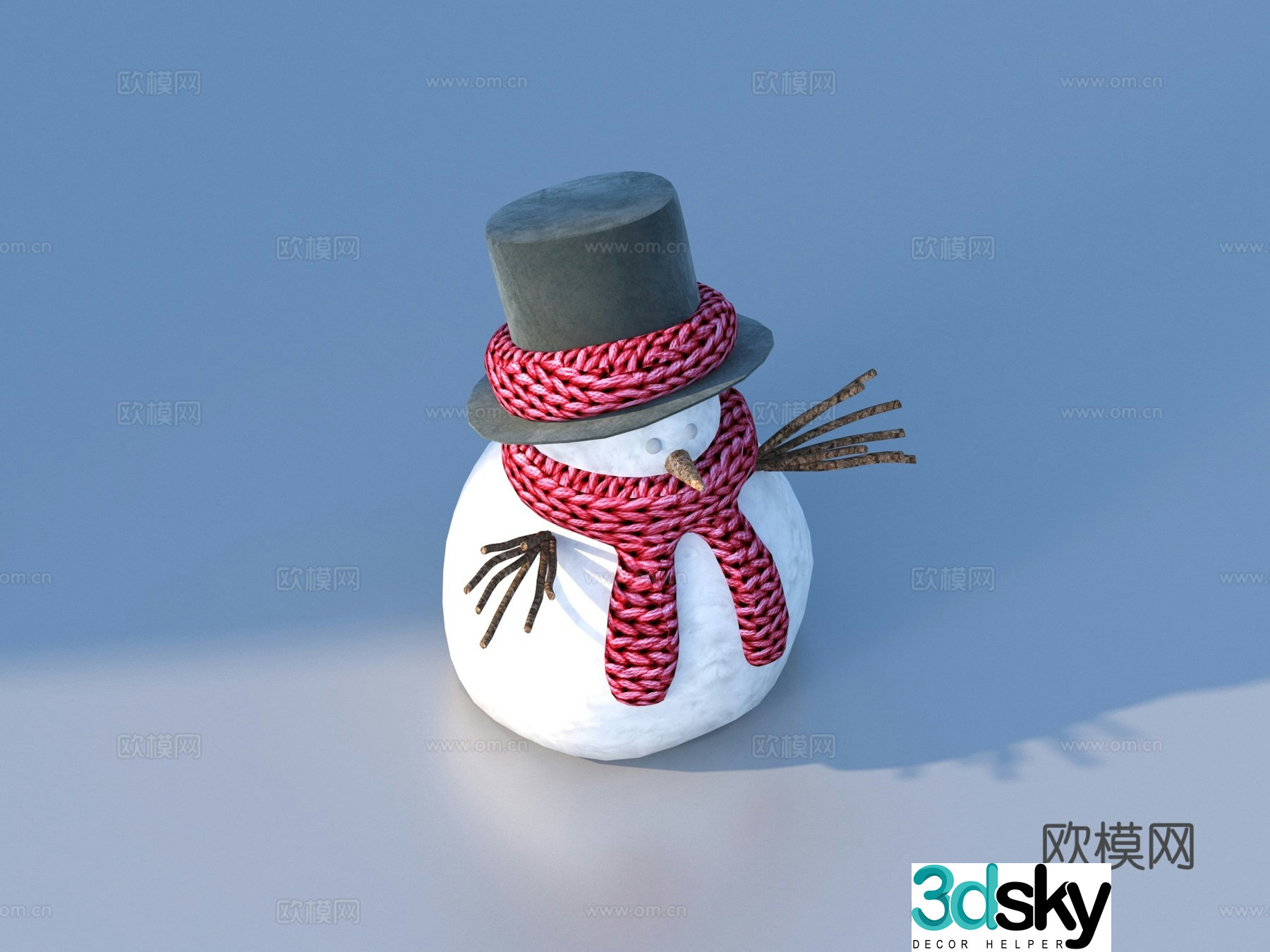 snowman ragdoll toy ragdoll doll 3d model