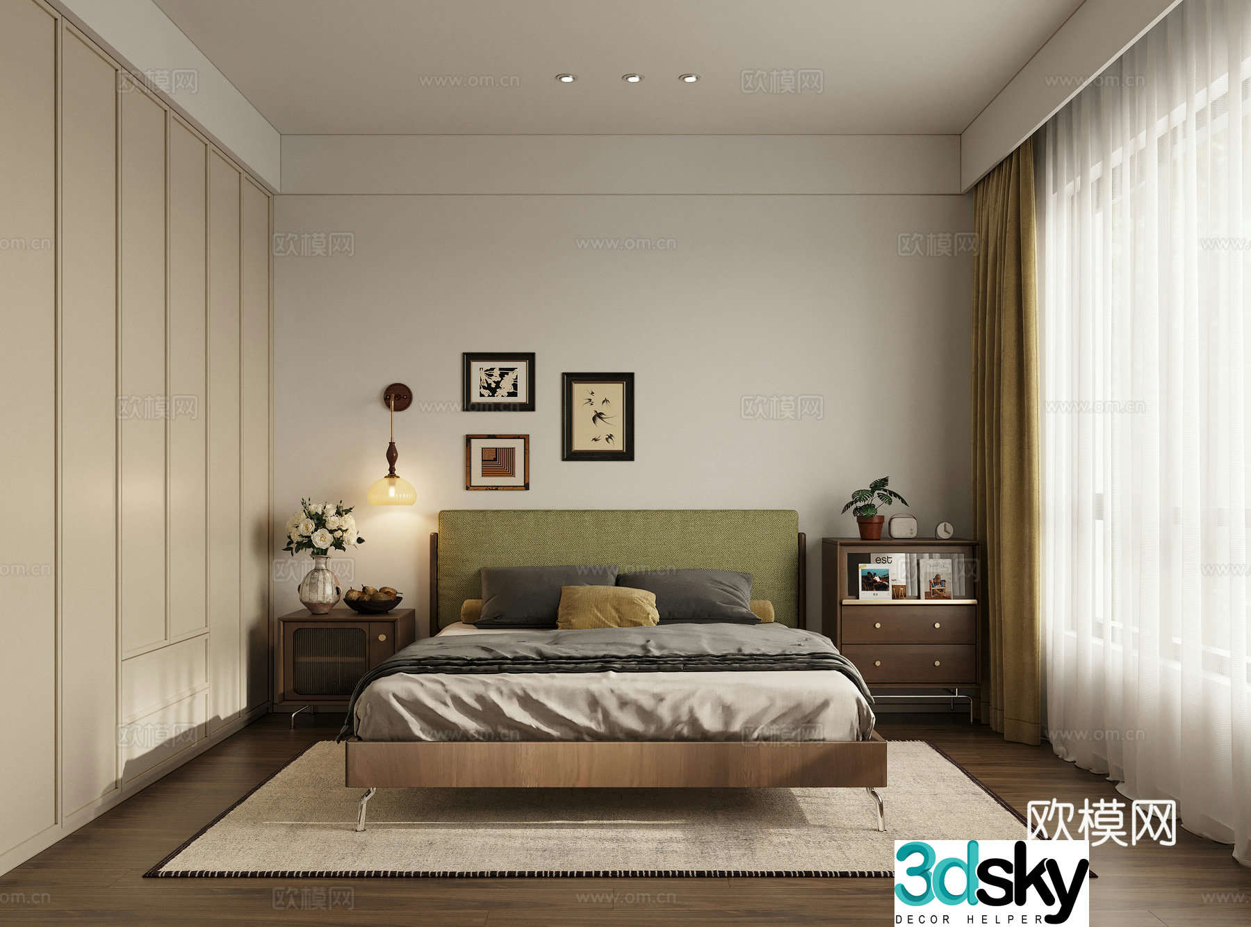 French bedroom master bedroom 3d model