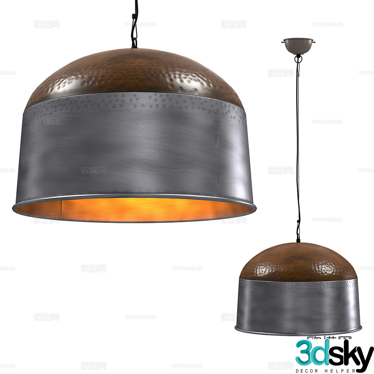 Modern simple chandelier restaurant chandelier 3D model