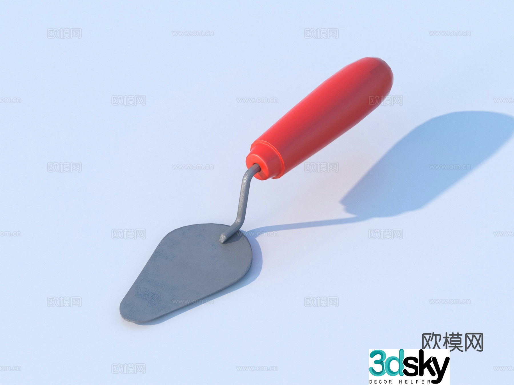 shovel tool trowel cement trowel 3d model